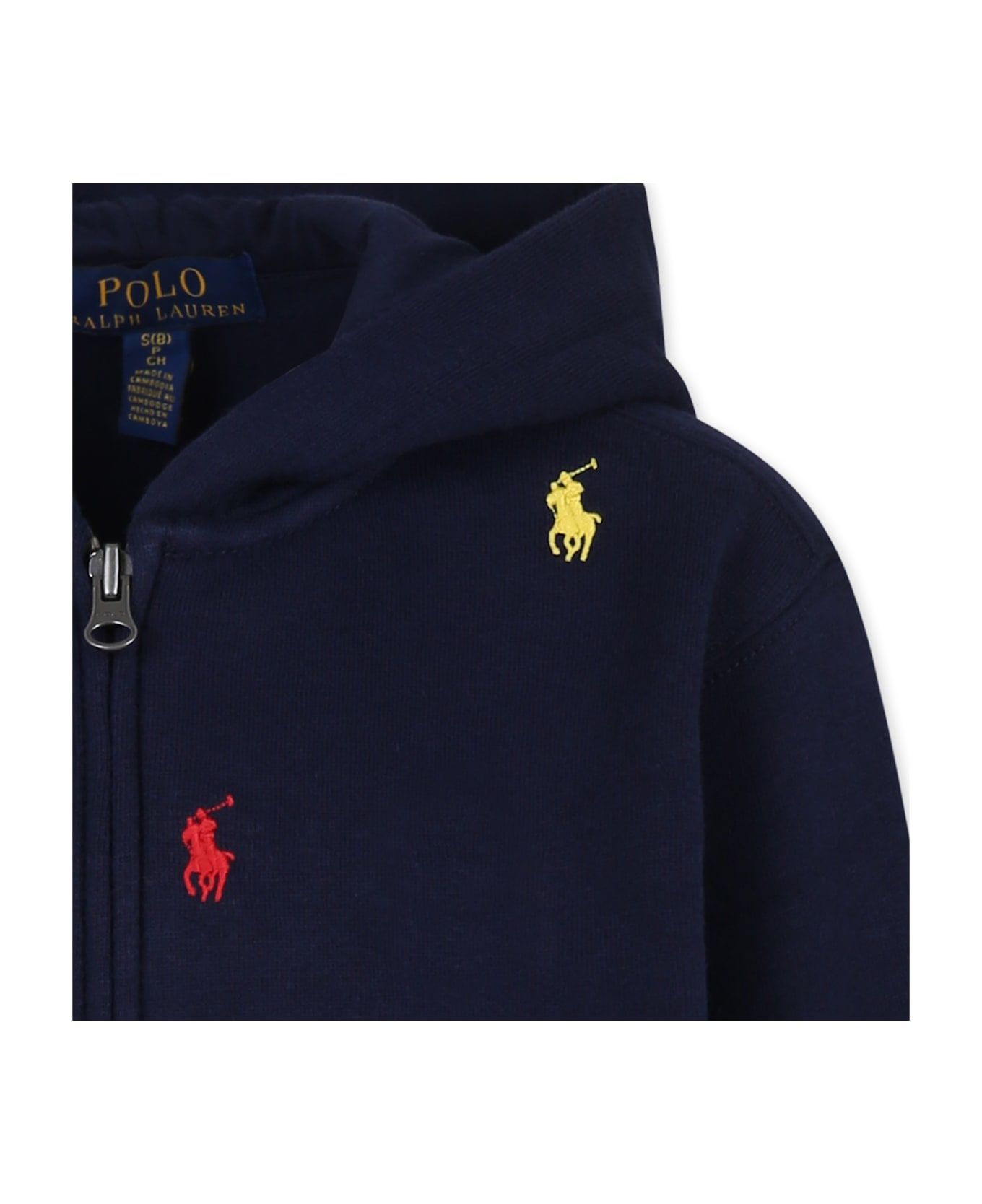 Ralph Lauren Blue Sweatshirt For Boy With Horse - Blue