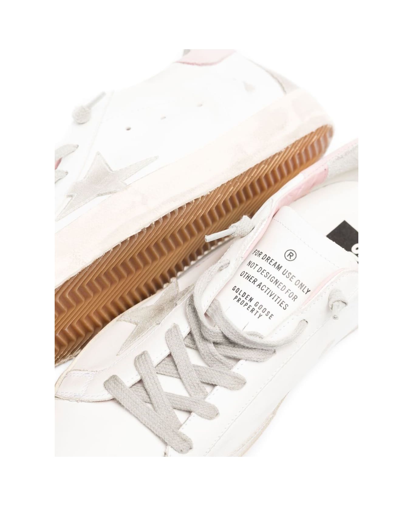 Golden Goose Super Star Multicolor Leather Sneakers Golden Goose Woman - White