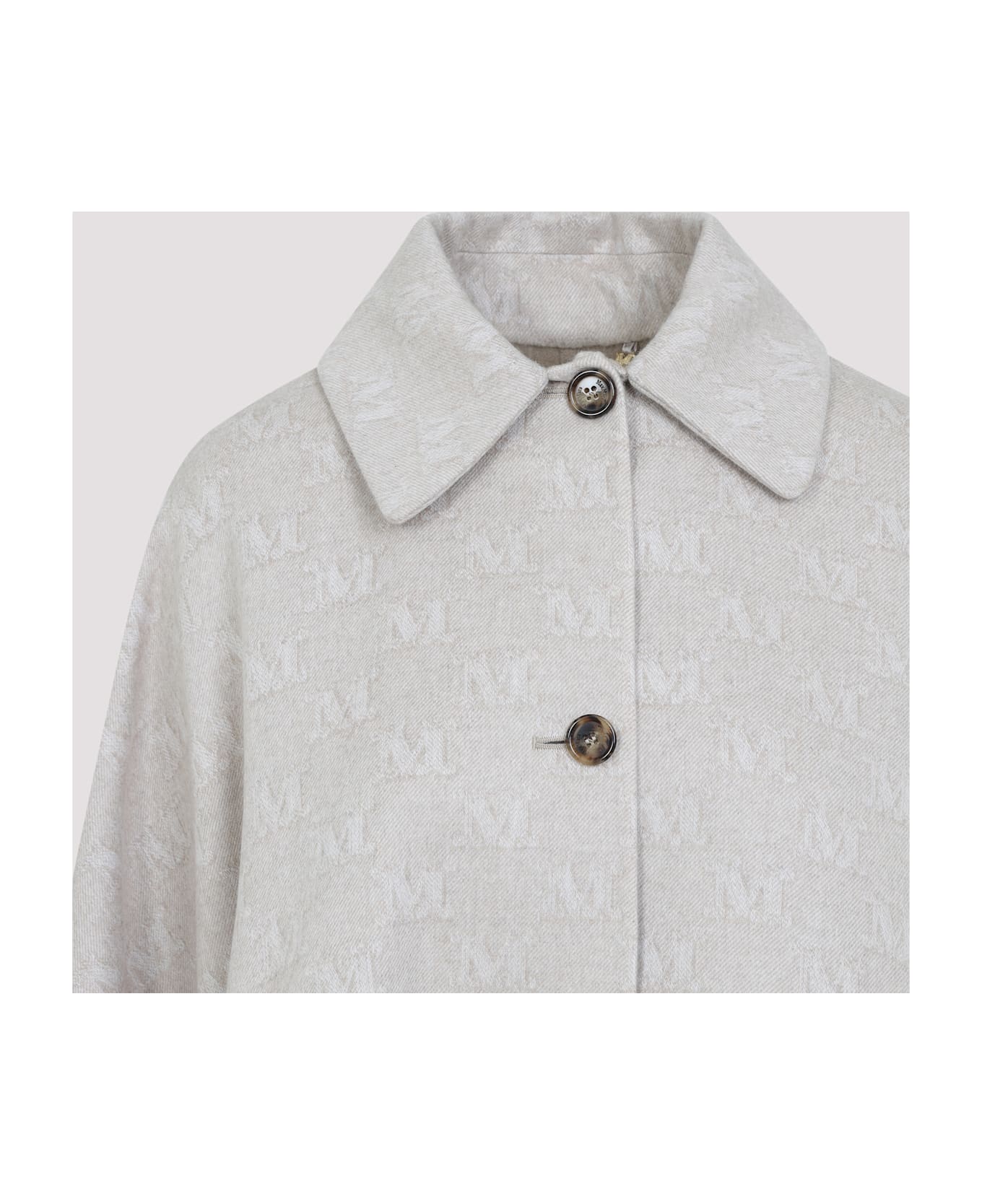 Max Mara Jago Logo Long Cape - Albino Cammello