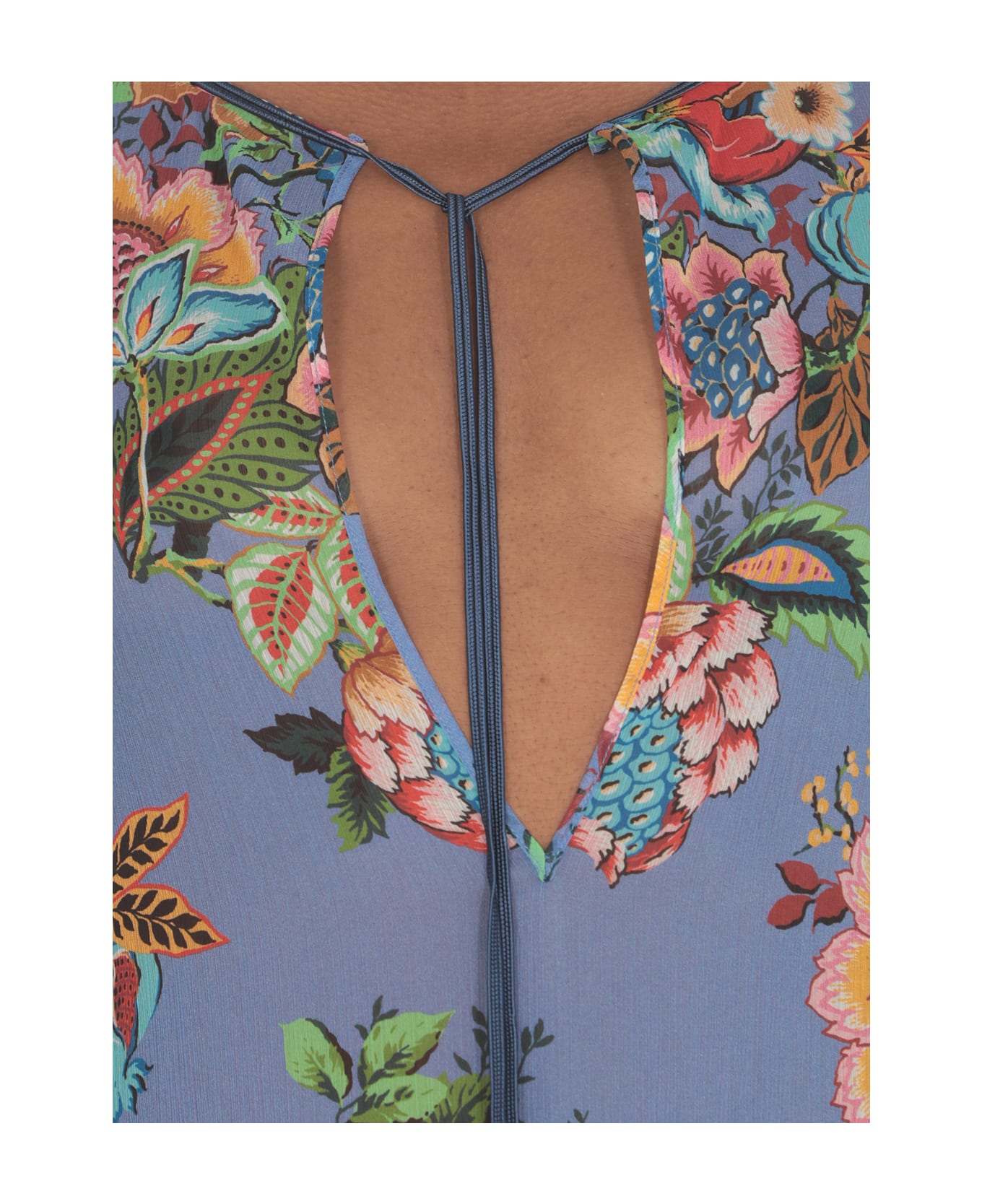 Etro Dress With Floral Pattern - Light Blue
