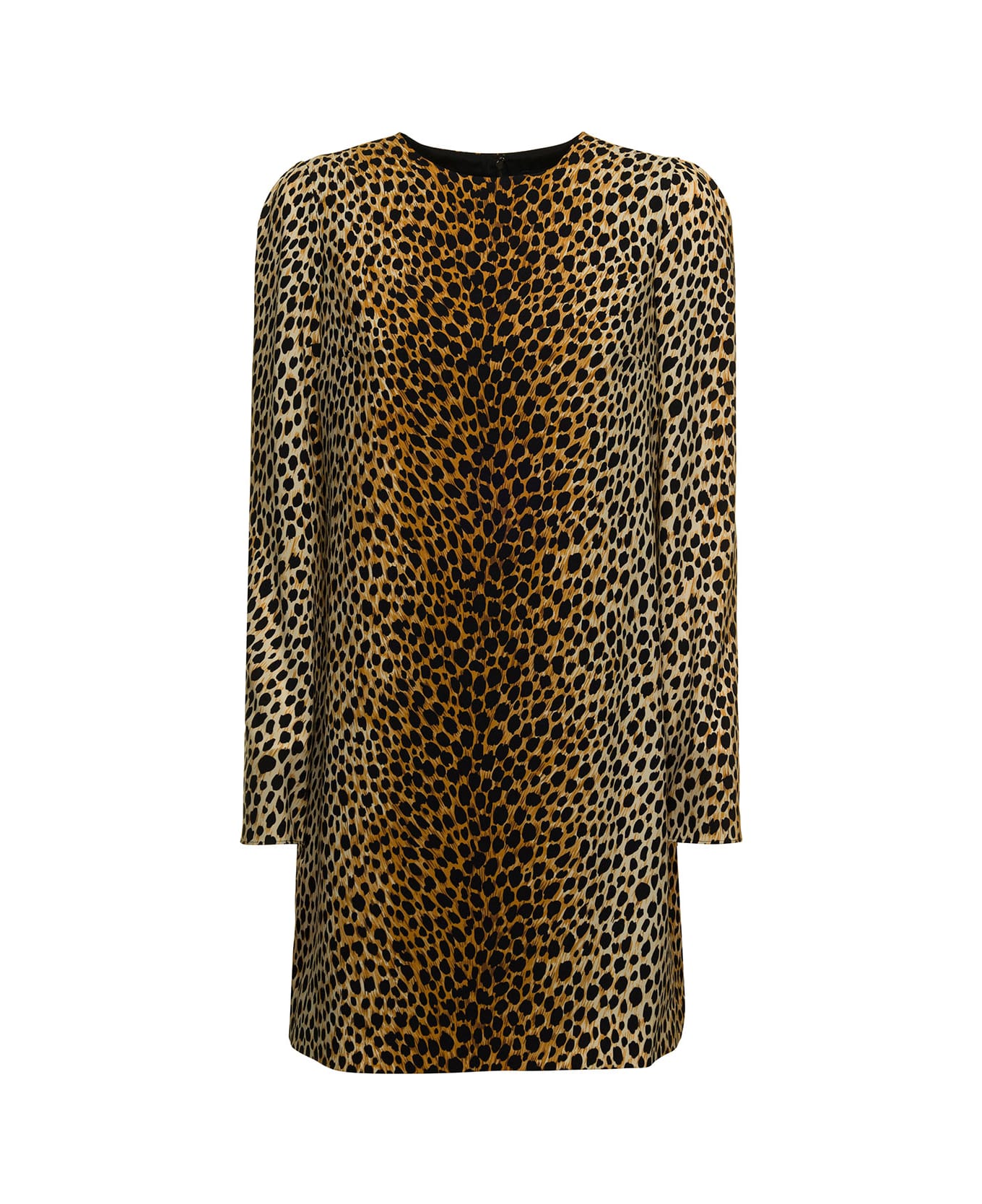 Dolce & Gabbana Woman's Animalier Printed Silk Charmeuse Dress - Brown