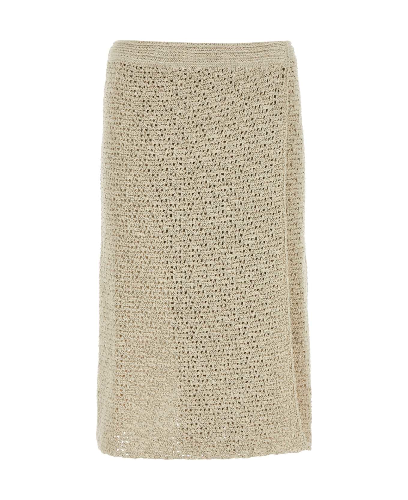Bottega Veneta Sand Crochet Skirt - SAND