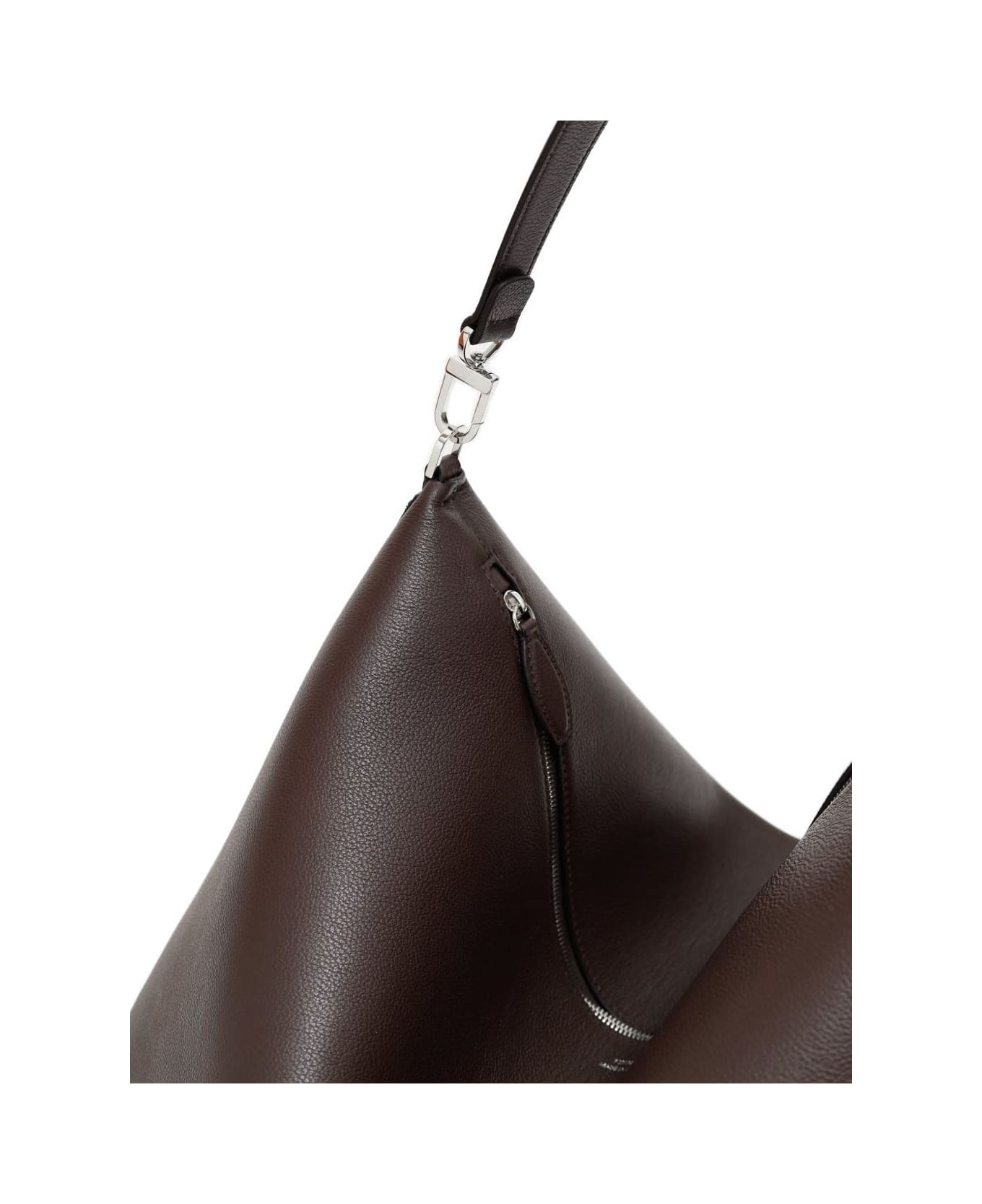 Totême Grainy Leather Tote Bag - Brown