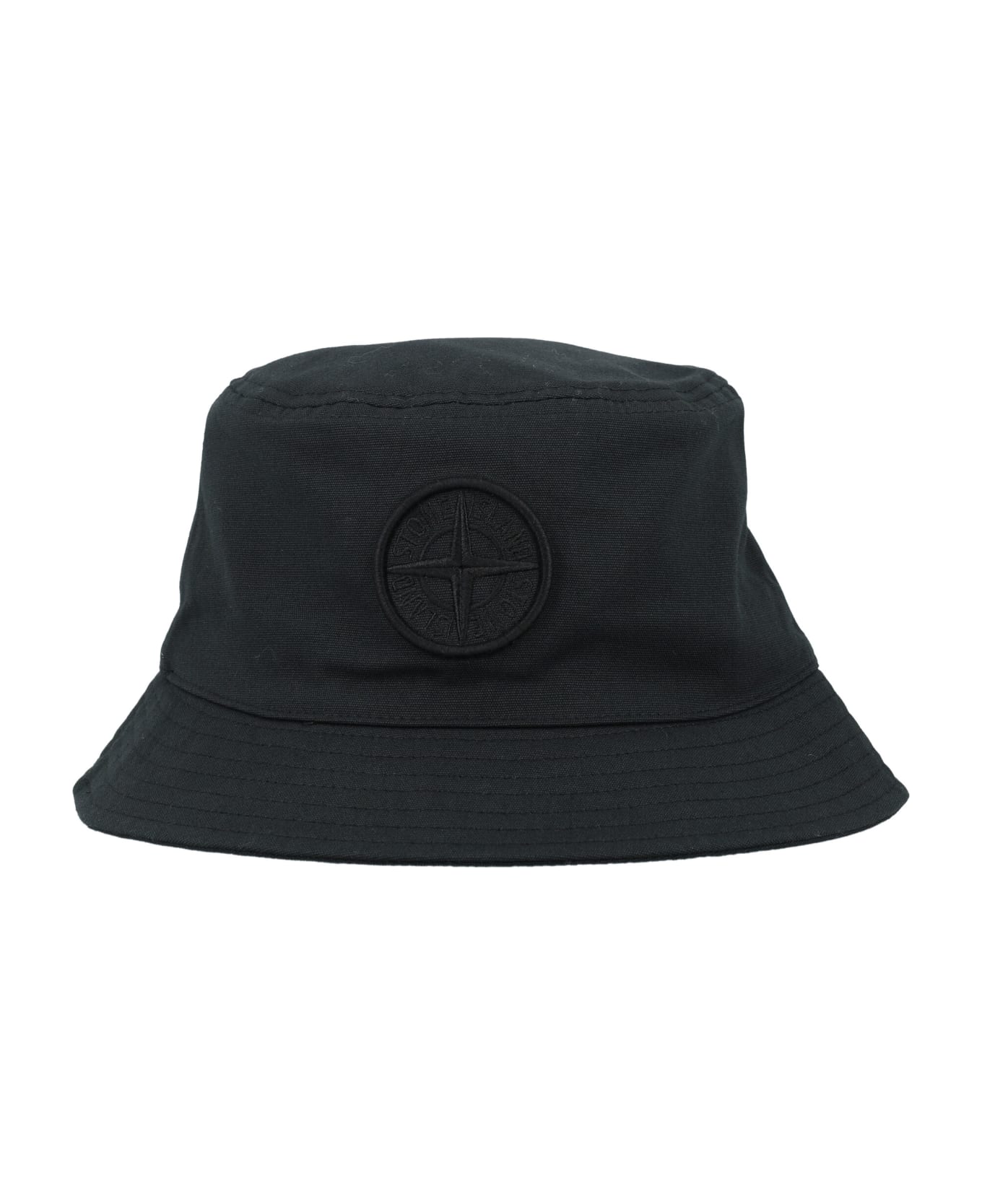 Stone Island Logo Bucket Hat - BLACK 帽子