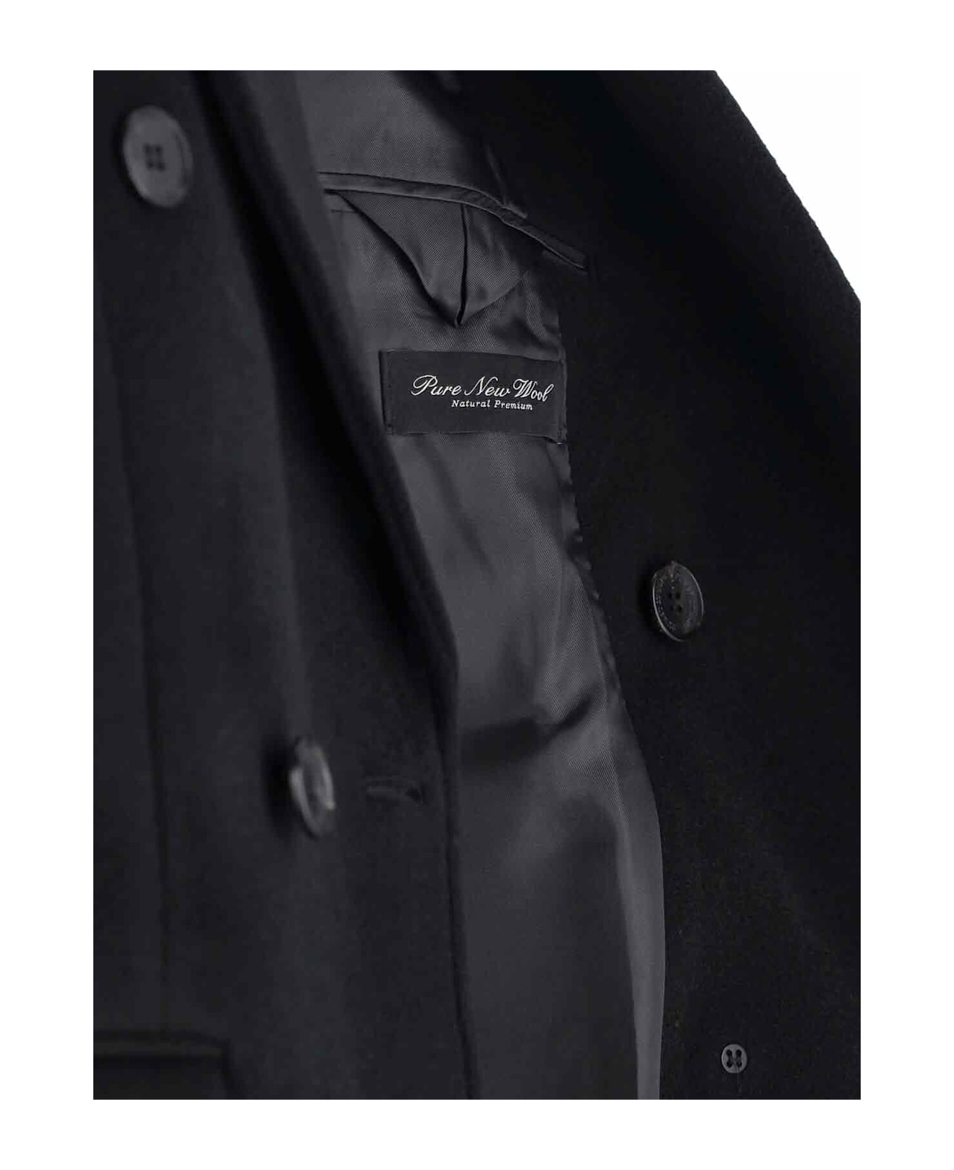 Dunst Double-breasted Wool And Cashmere Coat - Black  