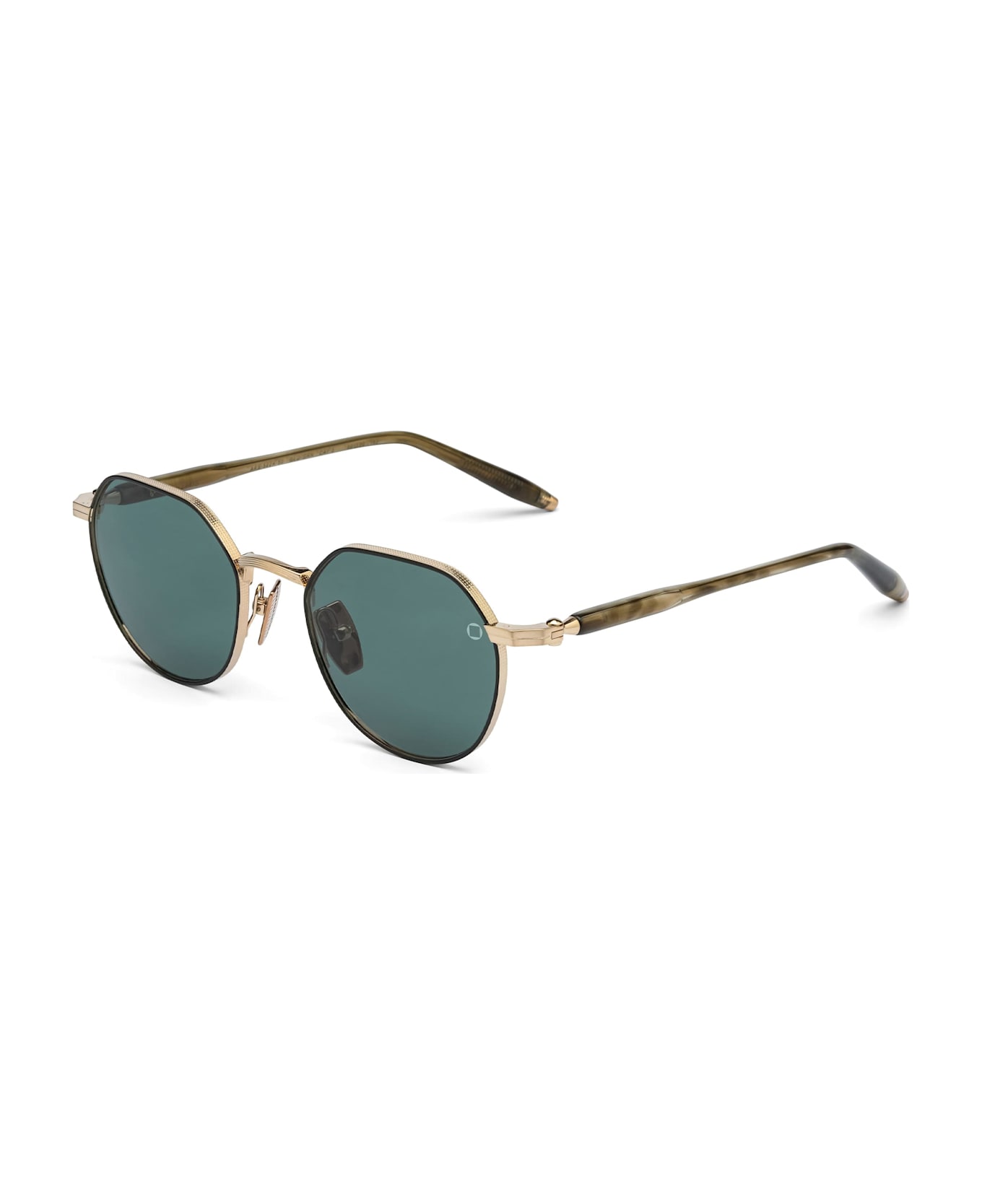 Akoni Themis - Brushed 12k Gold / Green Tortoise Swirl Sunglasses - green tortoise