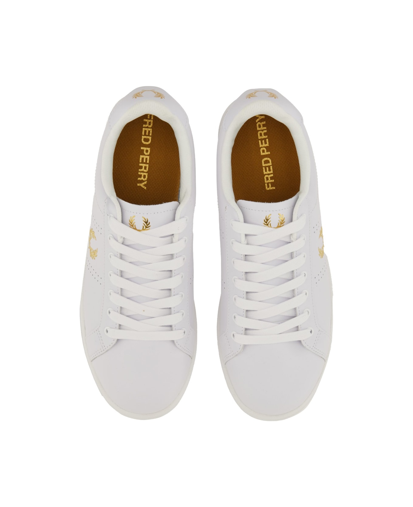 Fred Perry Sneaker With Logo - WHITE