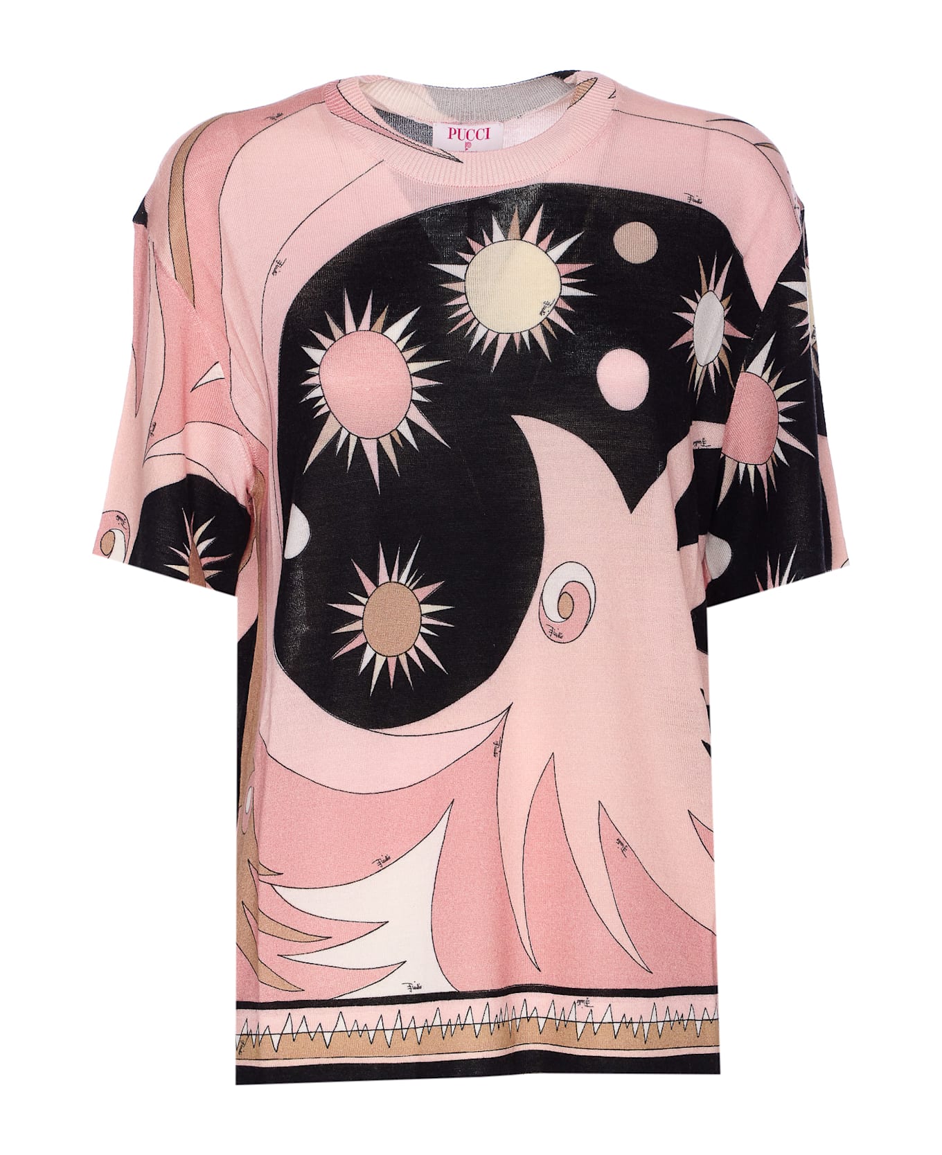 Pucci Star Print T-shirt - Red