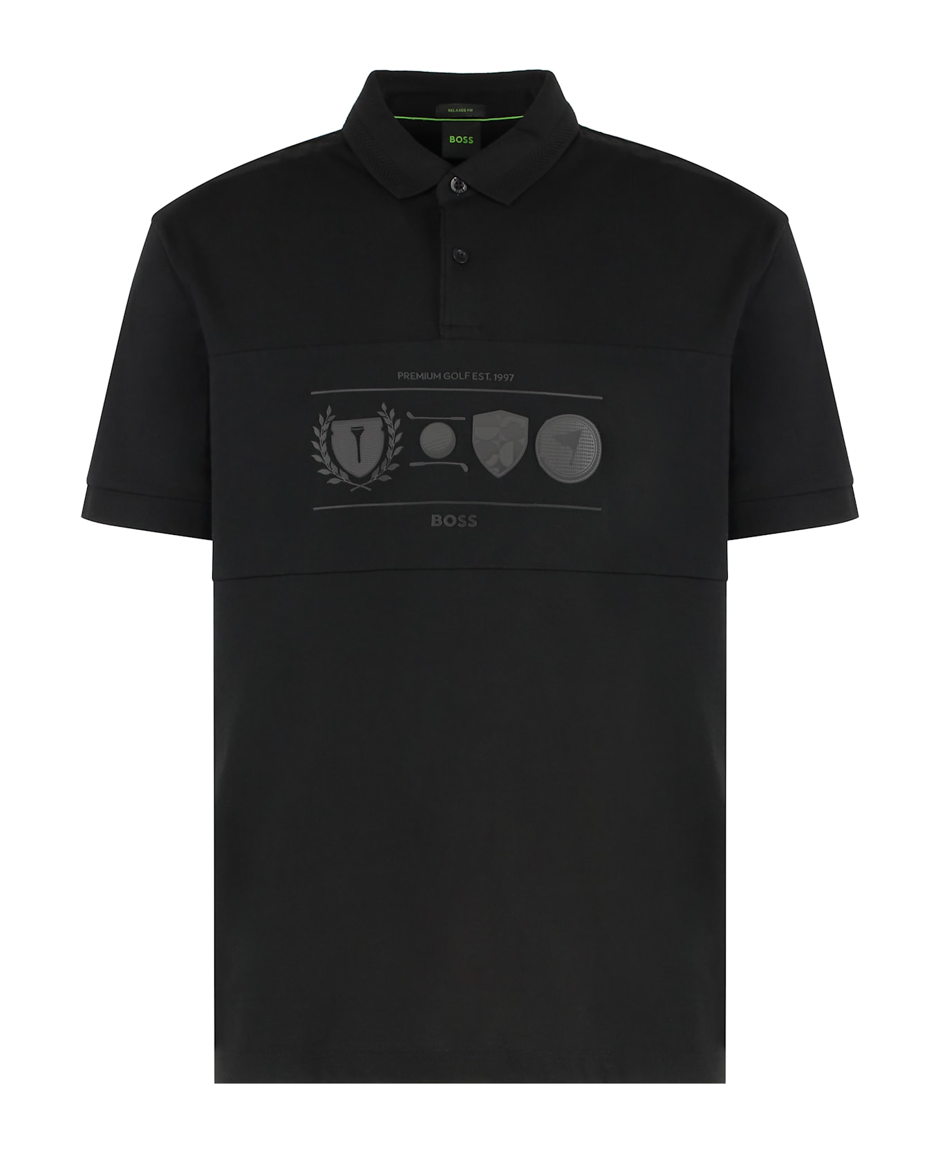 Hugo Boss Cotton Polo Shirt - black