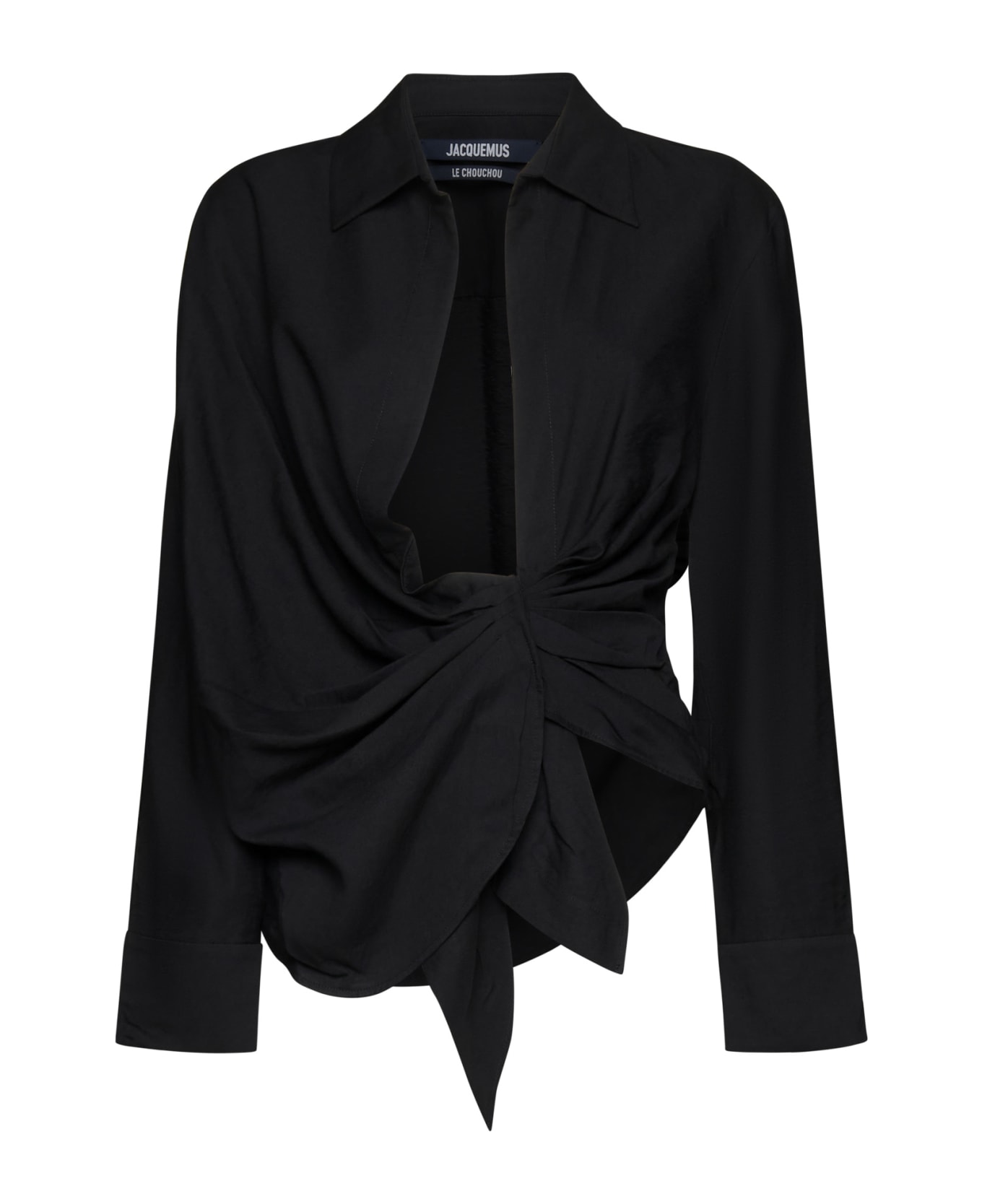 Jacquemus Bahlia Tie-up Detailed Blouse - Black シャツ