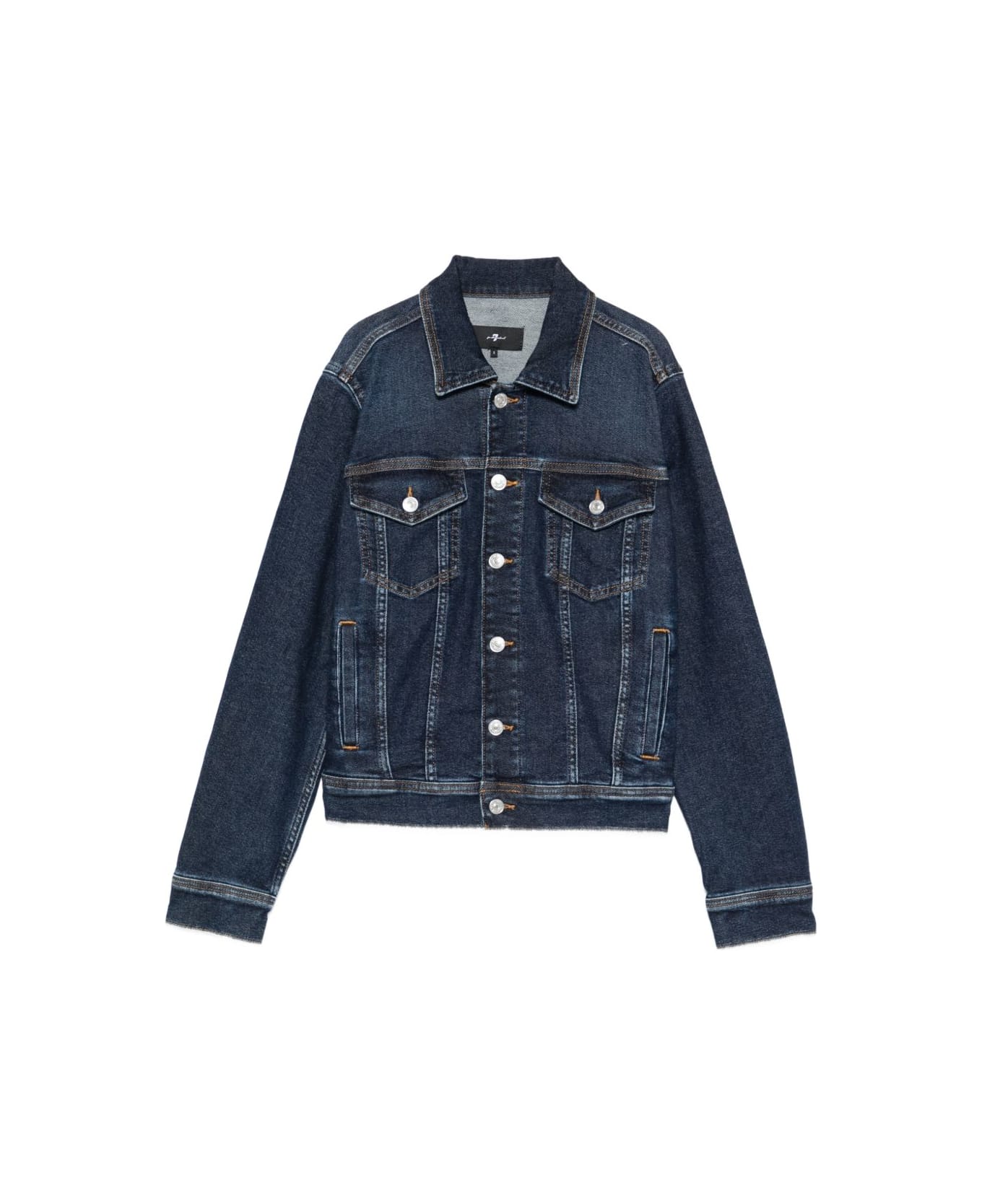 7 For All Mankind Adi Denim Trucker Jacket - Blue