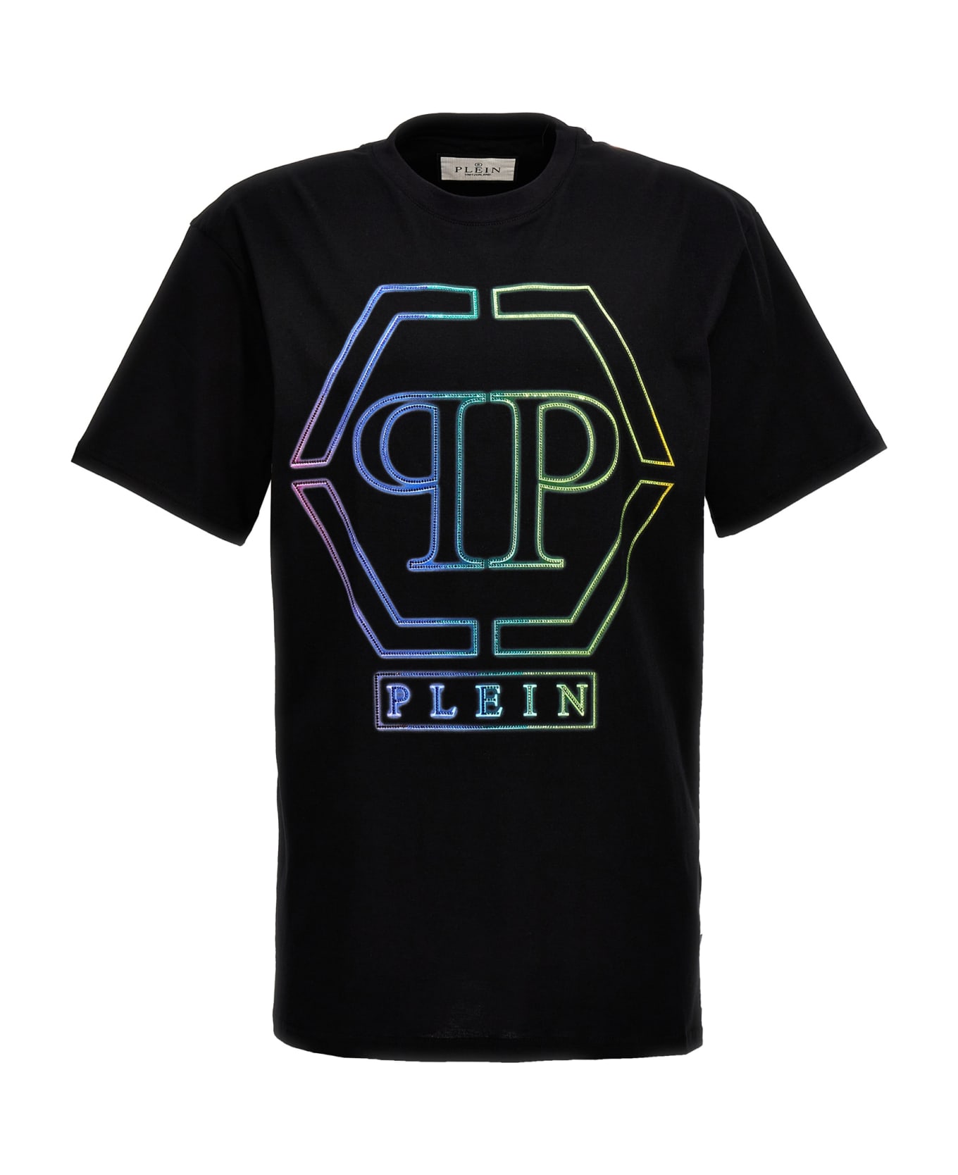 Philipp Plein Rhinestone Logo T-shirt - BLACK