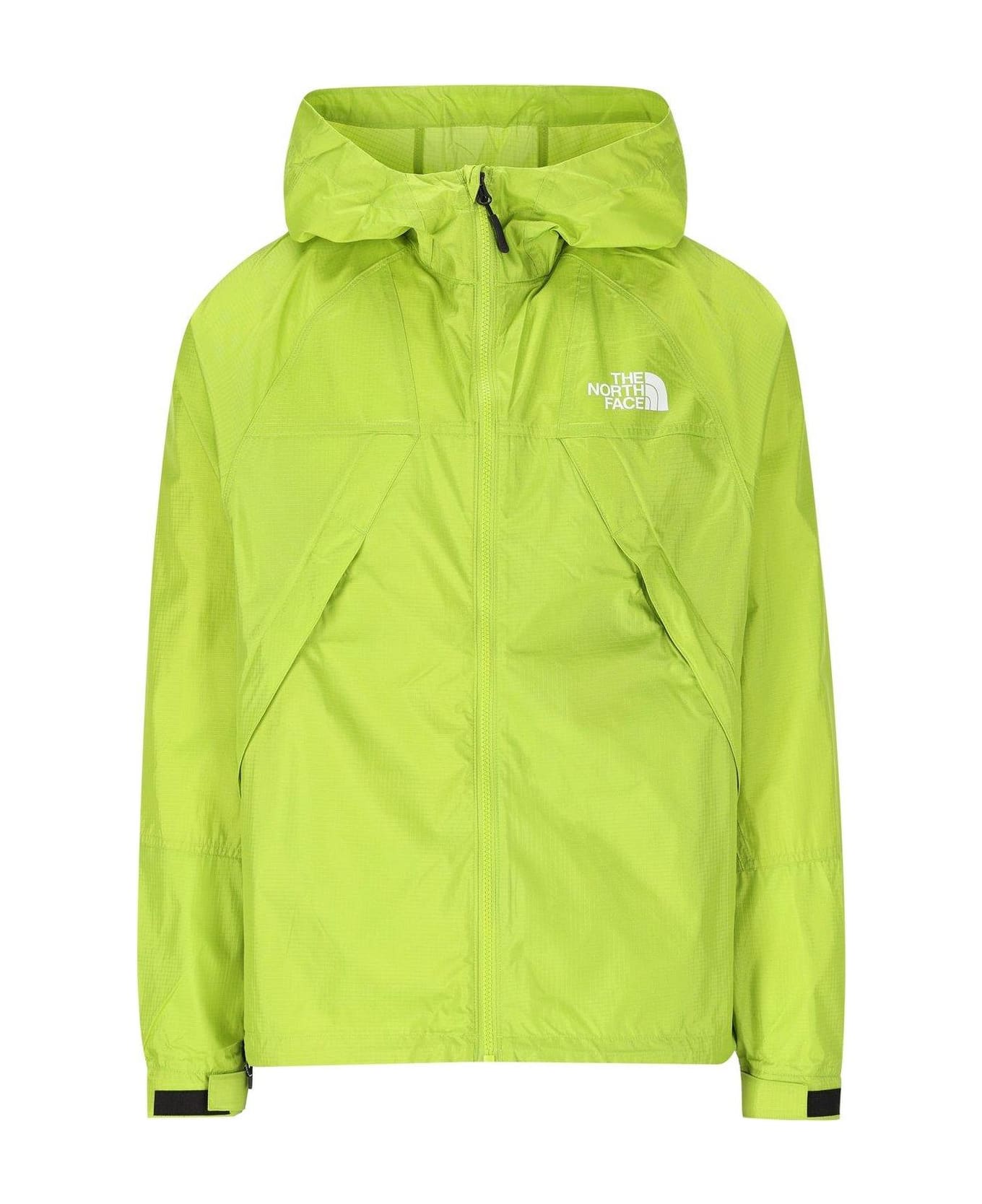 The North Face Logo Printed Hooded Jacket - GREEN