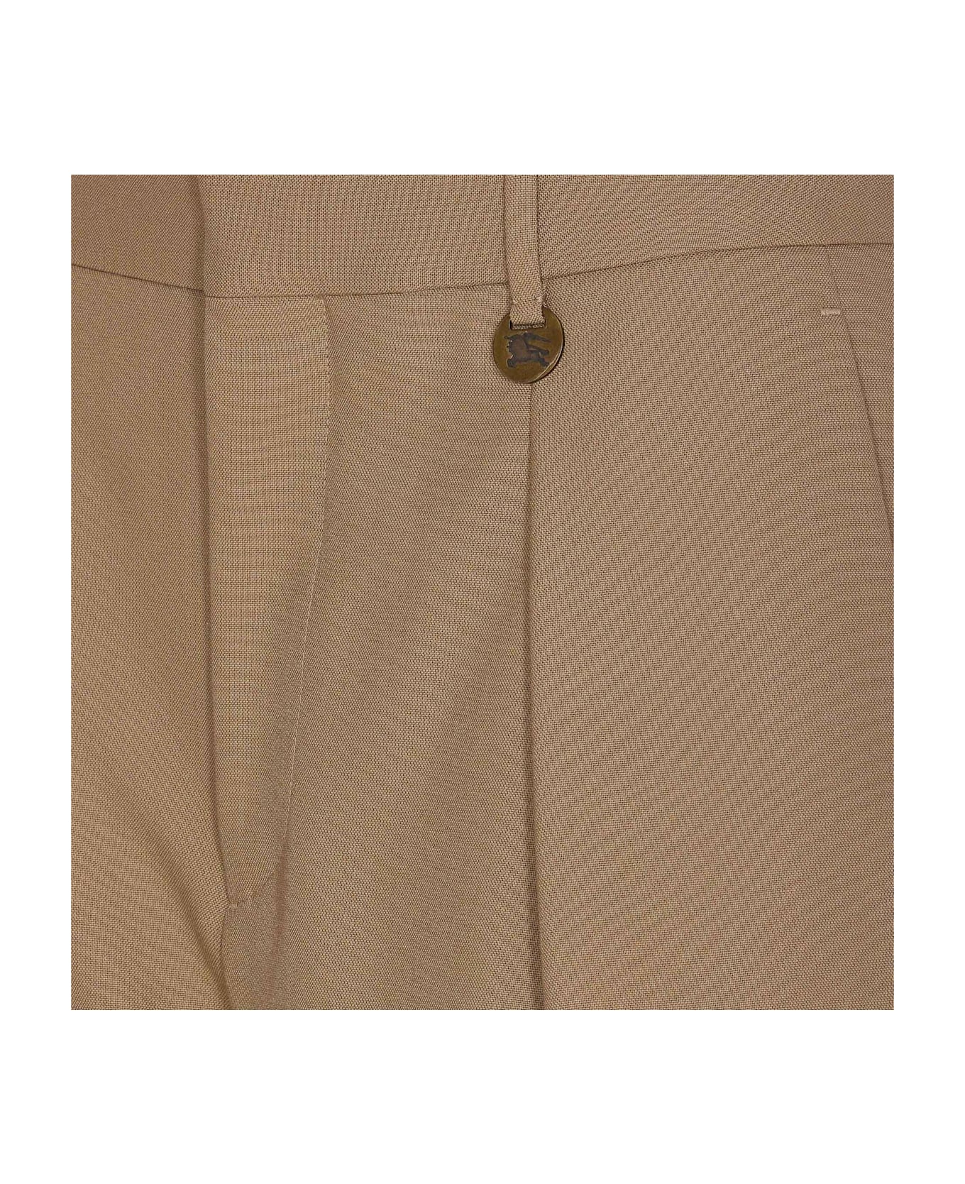 Burberry Logo Detailed Tailored Shorts - Beige