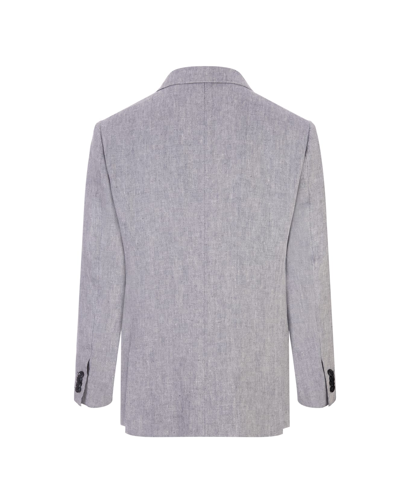Kiton Grey Linen Blazer - Grey