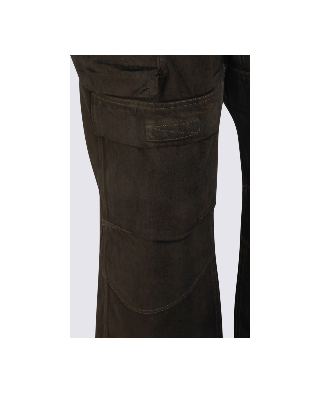 Rick Owens Dark Grey Cotton Stefan Cargo Jeans - DARKDUST DEGRADE