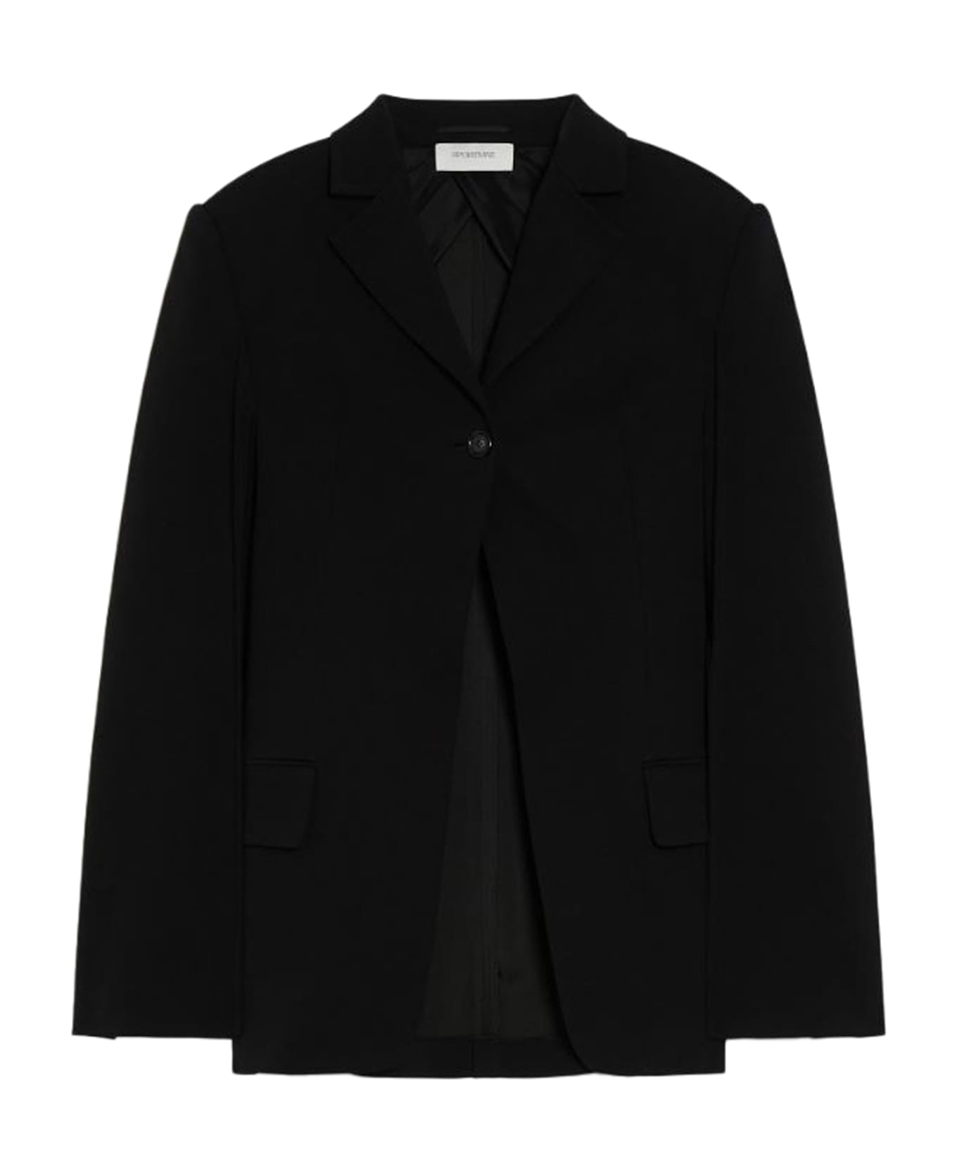 SportMax Single Breasted Stretch Viscose Blazer - Nero