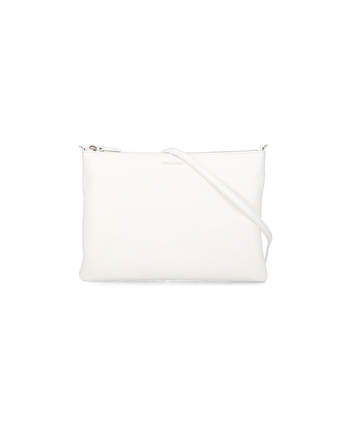 Coccinelle Leather Pochette - Ivory