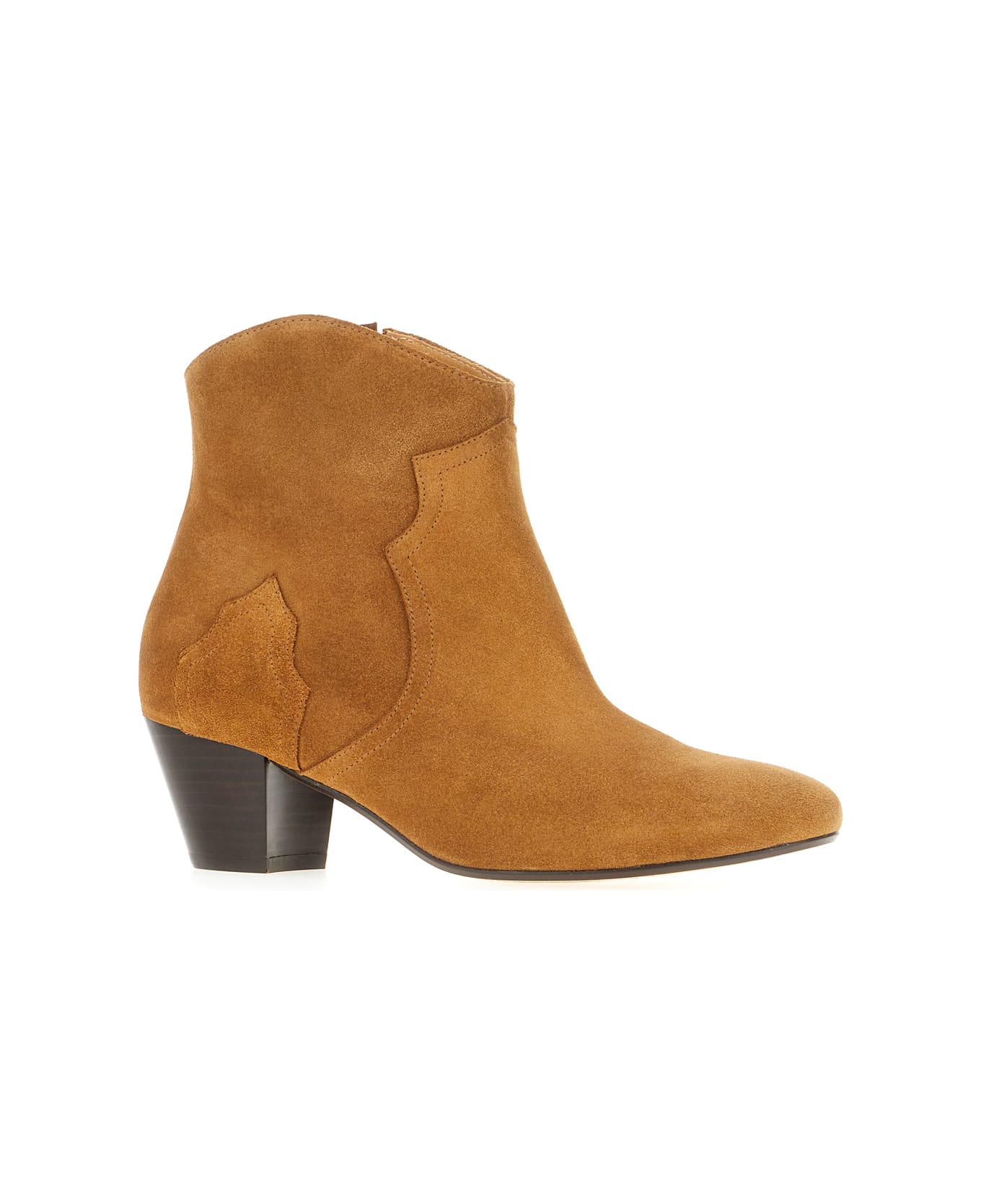 Isabel Marant Camel Suede Dicker Ankle Boots - Cognac