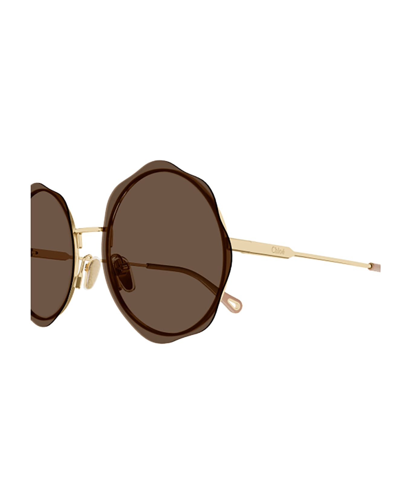 Chloé Eyewear CH0202S Sunglasses - Gold Gold Brown サングラス