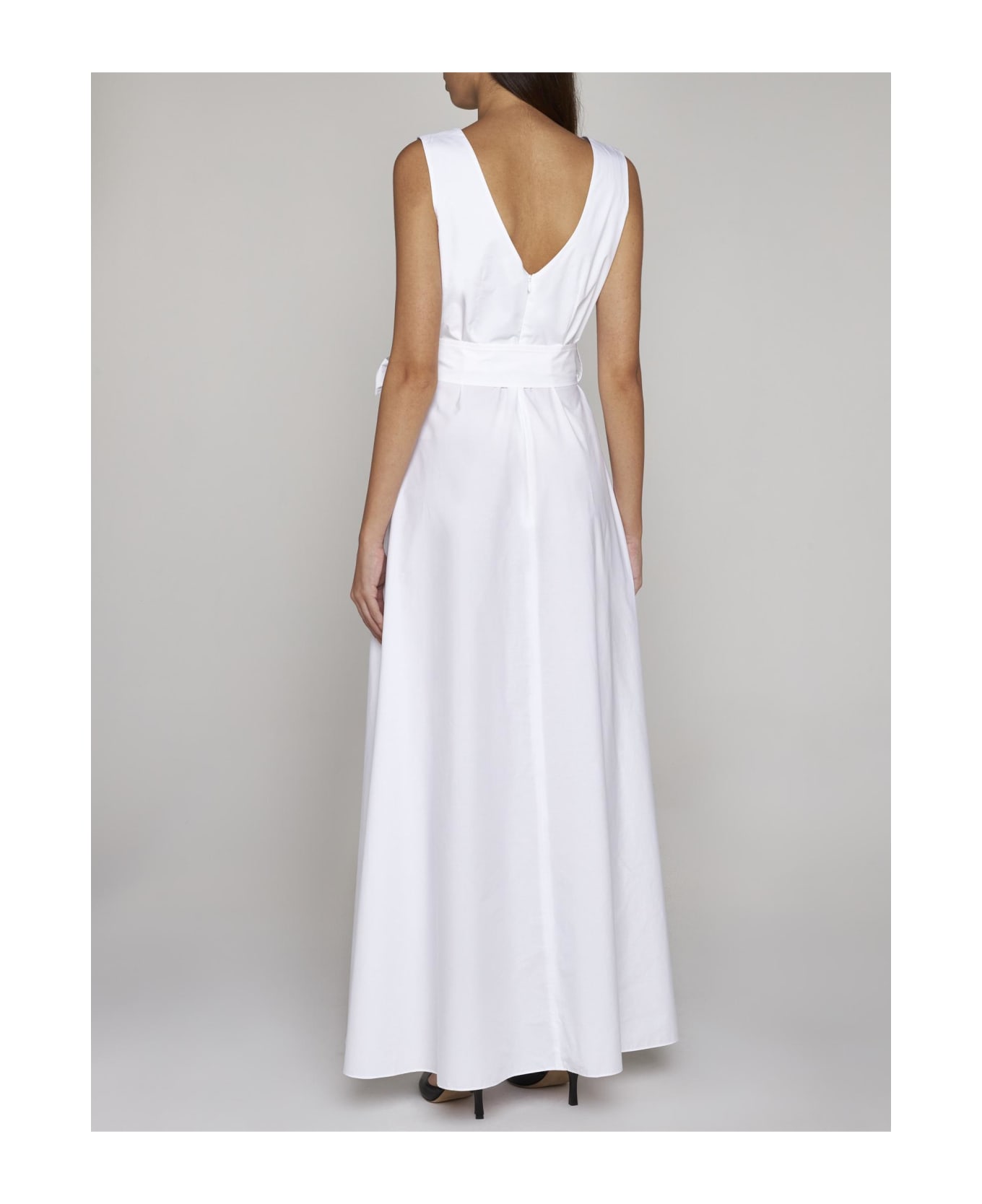 Parosh Canyox Cotton Long Dress - White