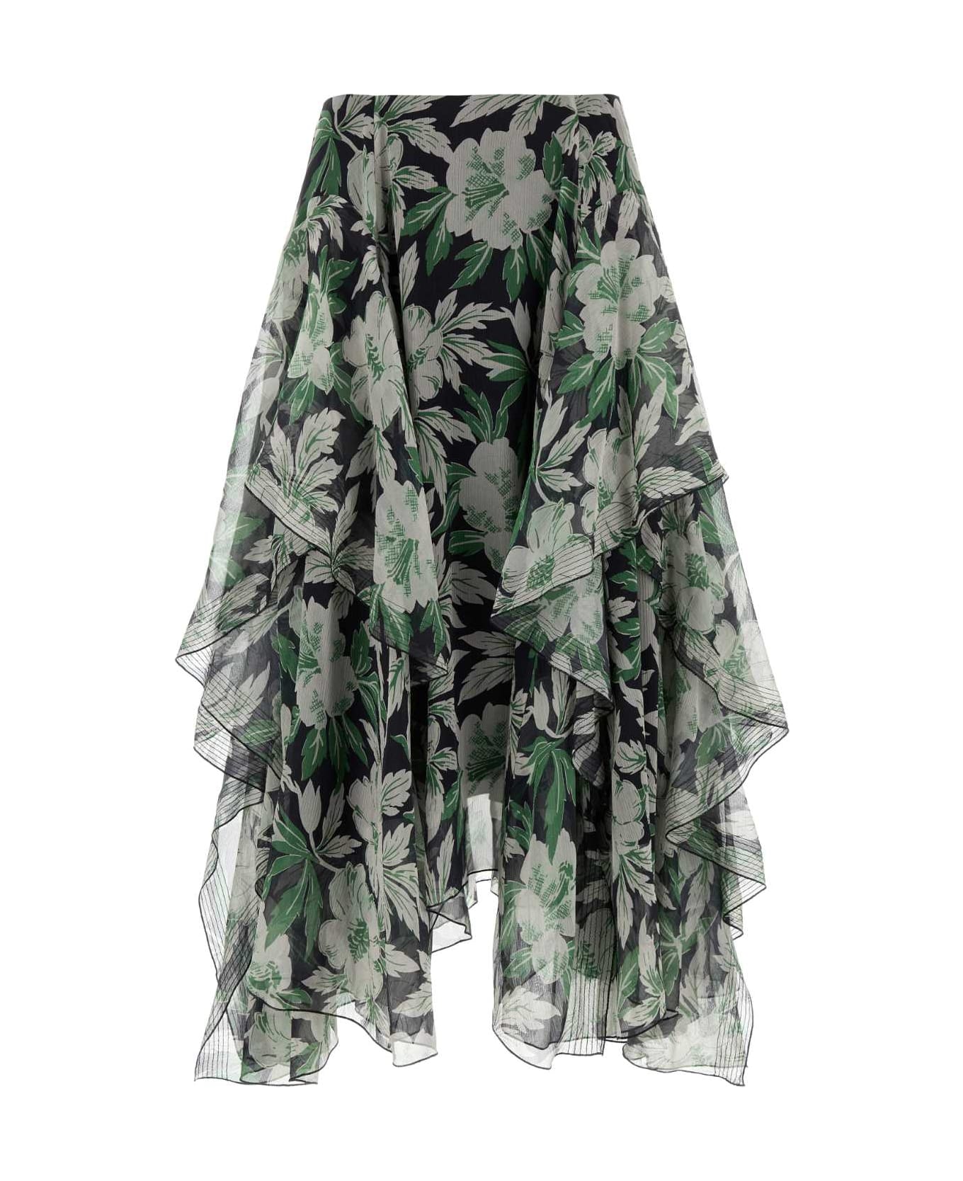 Loewe Printed Silk Skirt - MULTICOLOR