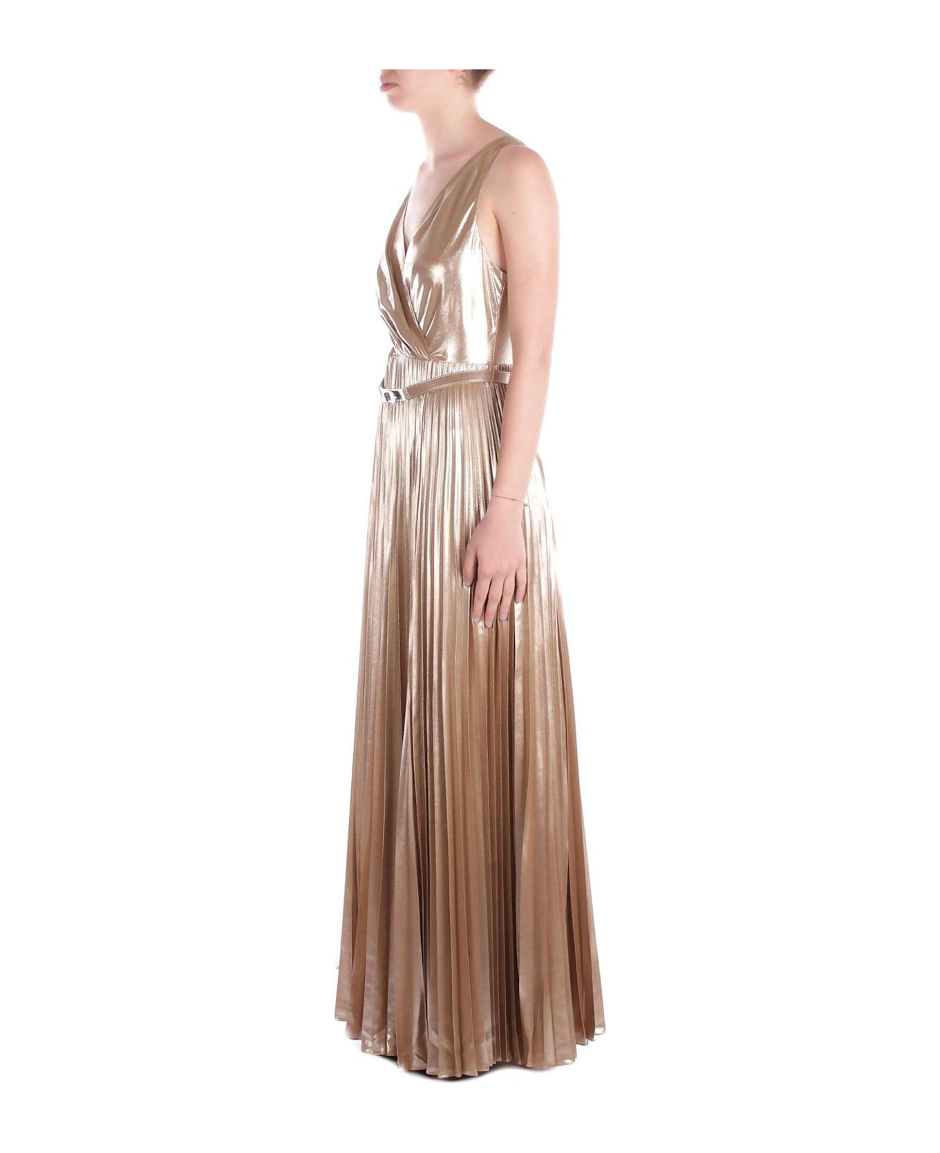 Polo Ralph Lauren V-neck Maxi Dress - Tan/gold