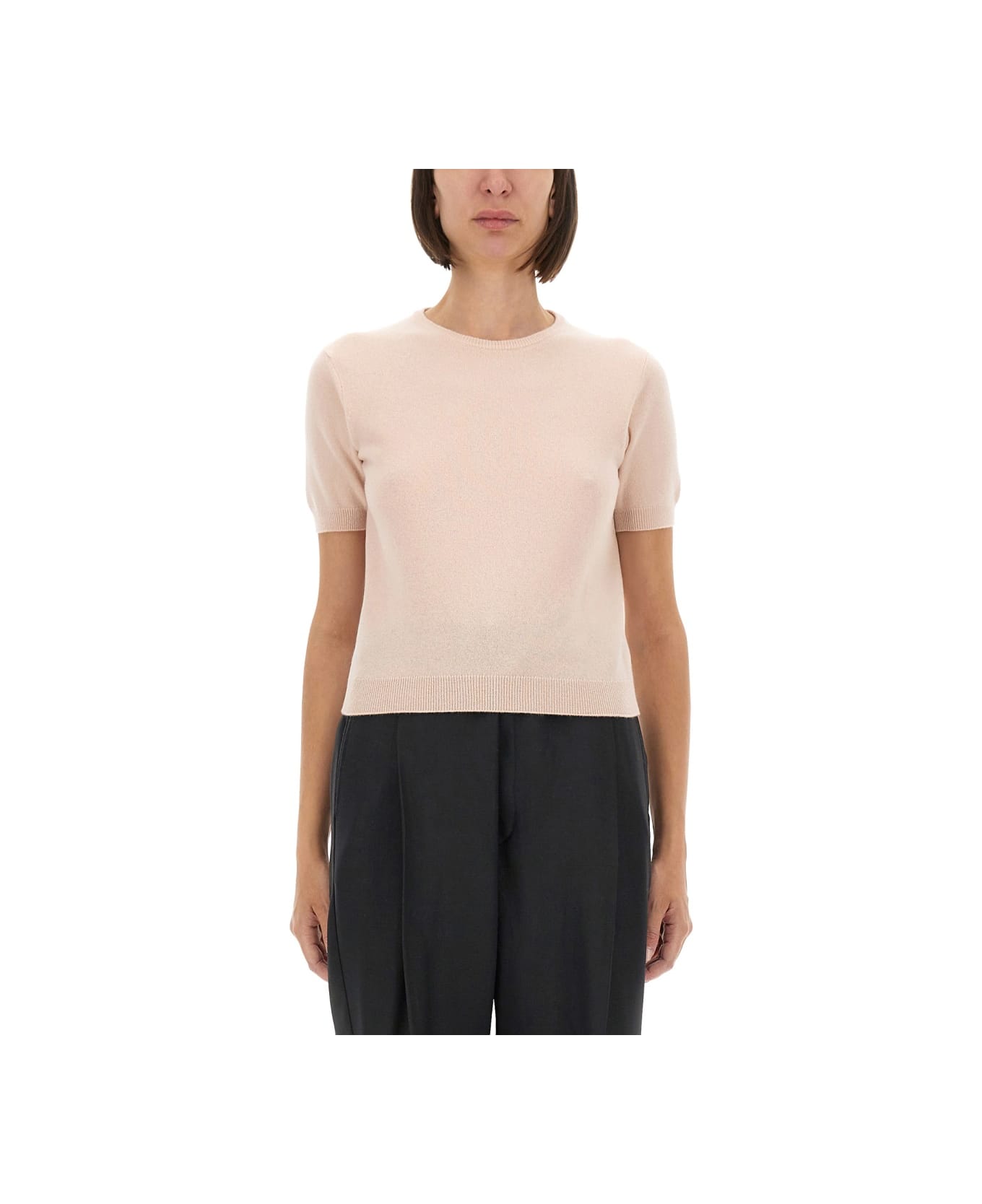 Maison Margiela Wool Crew Neck T-shirt - PINK