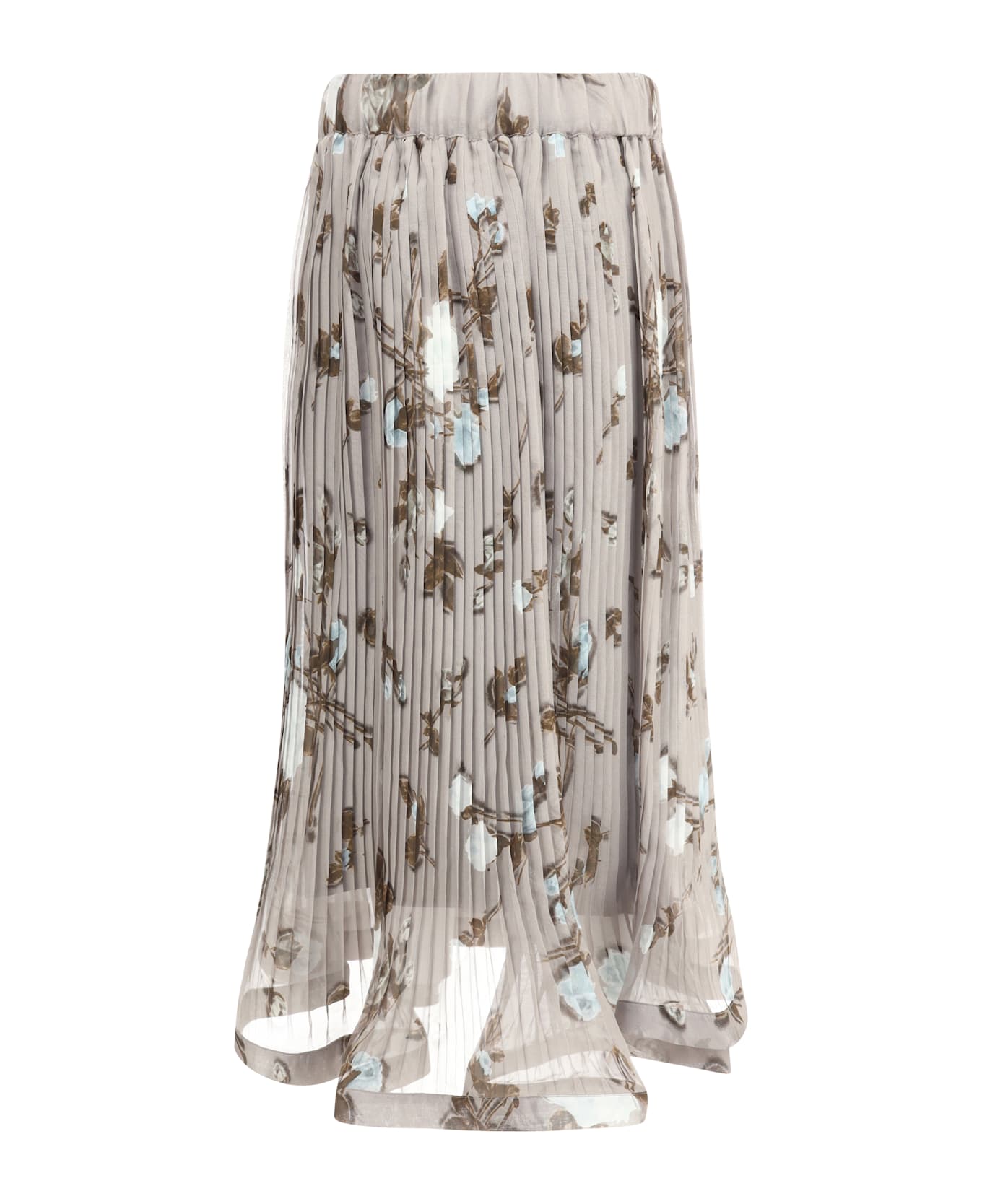 Parosh Chiffon Pleated Skirt
