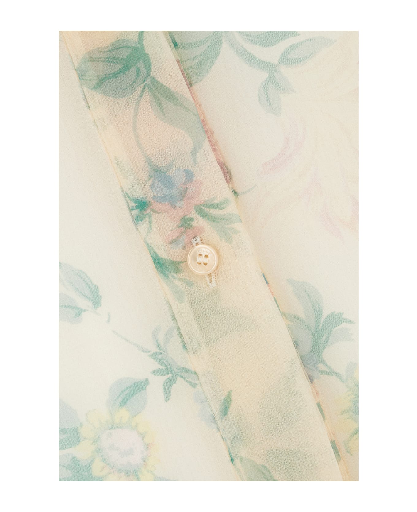 Chloé Printed Silk Blouse - Beige