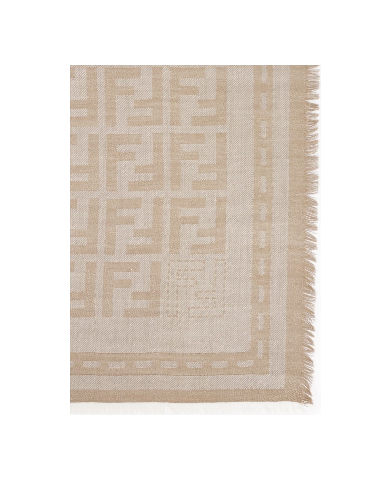 Fendi Jacquard Shawl - Beige