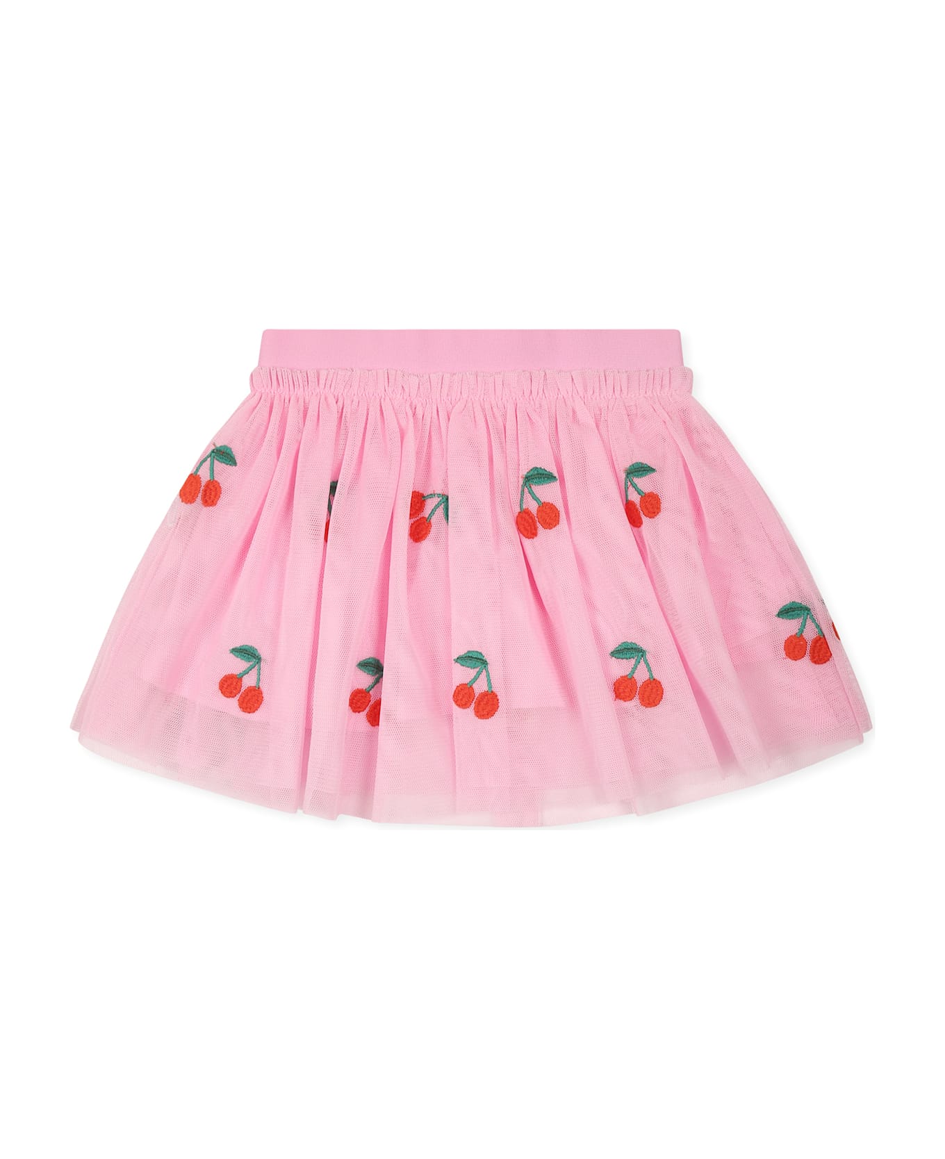 Stella McCartney Kids Pink Skirt For Girl With Cherries - Pink