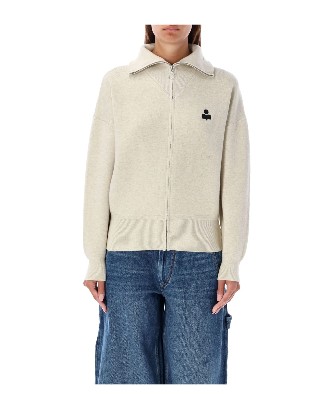 Marant Étoile Axelle Zip Knit - LIGHT GREY