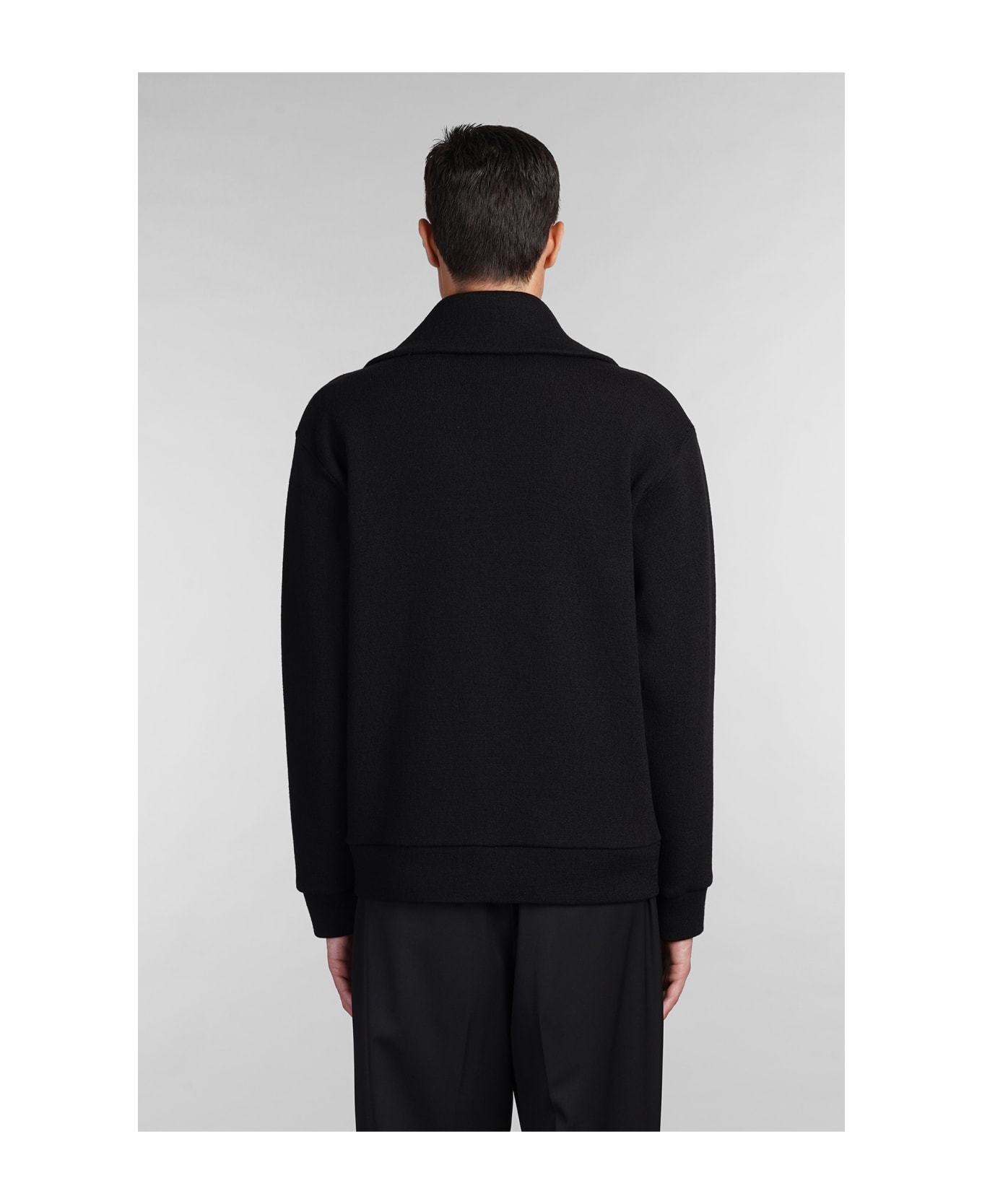 Barena Alon Sweatshirt In Black Wool - black