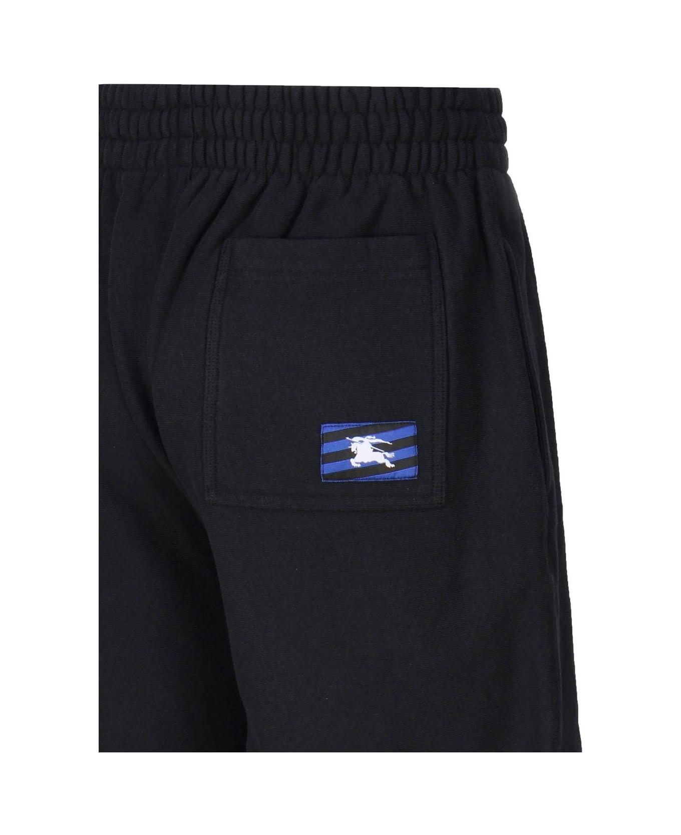 Burberry Logo Patch Straight-leg Shorts - Black