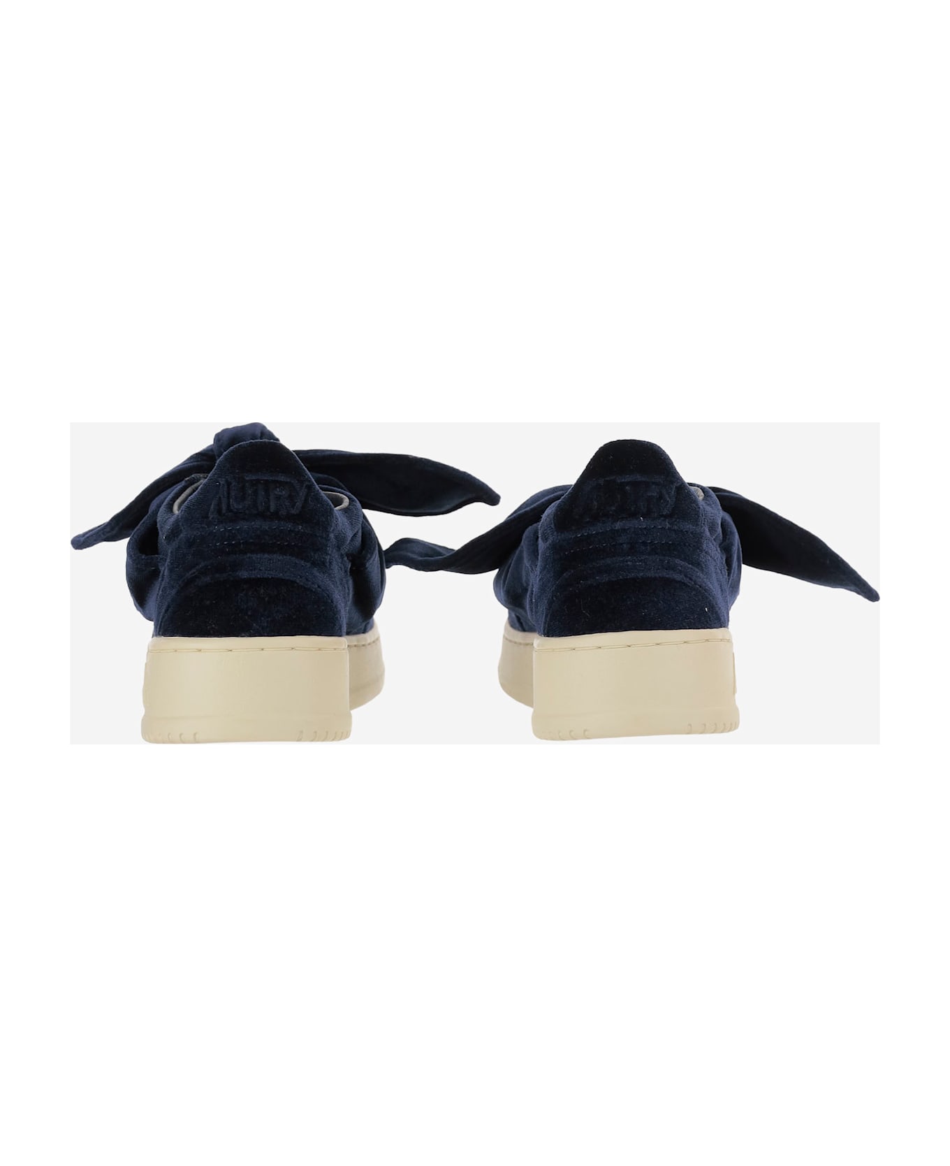 Autry Medalist Low Velvet Bow Sneakers - Blue