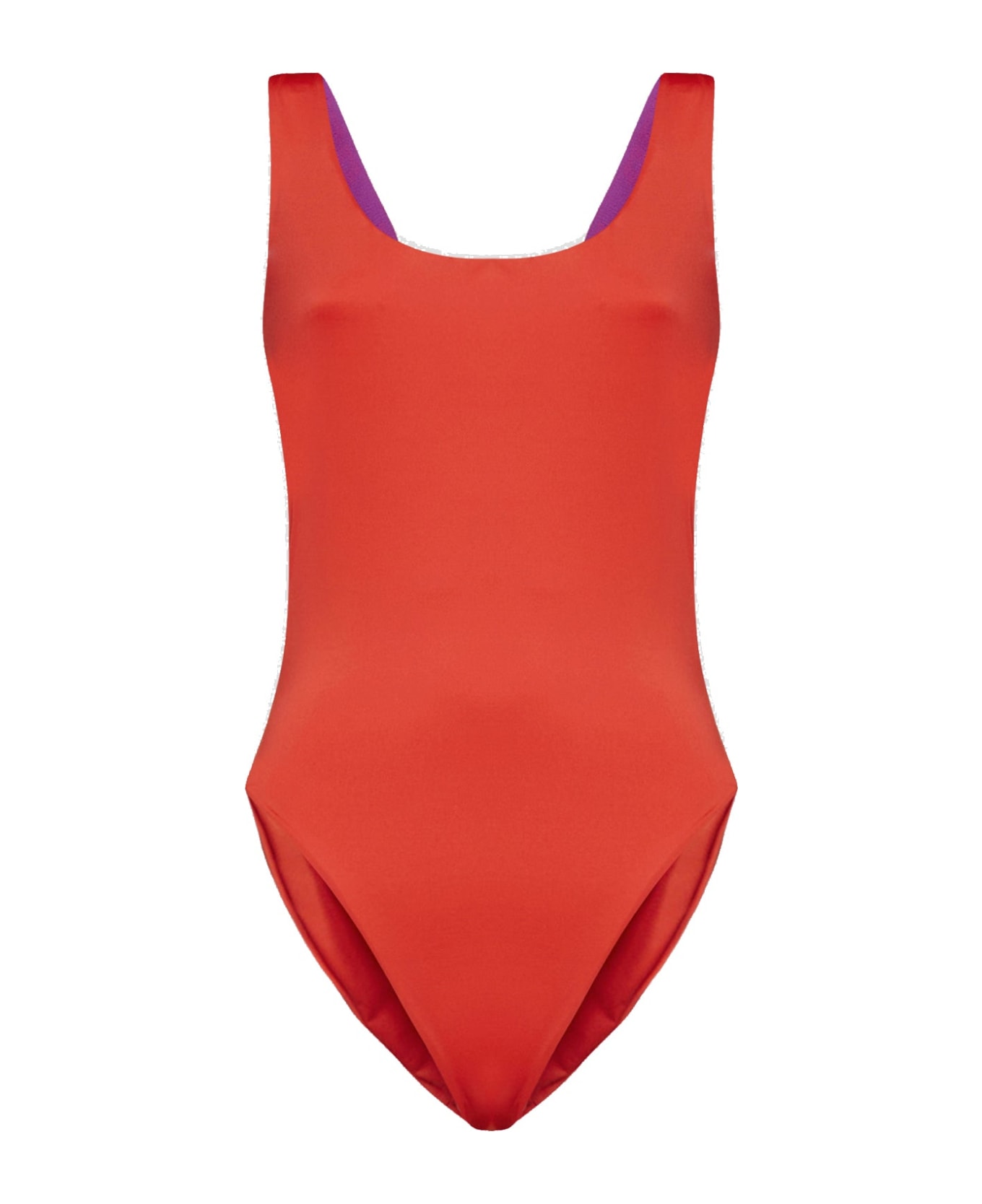 Off-White One-piece Logo Swimsuit - Red 水着