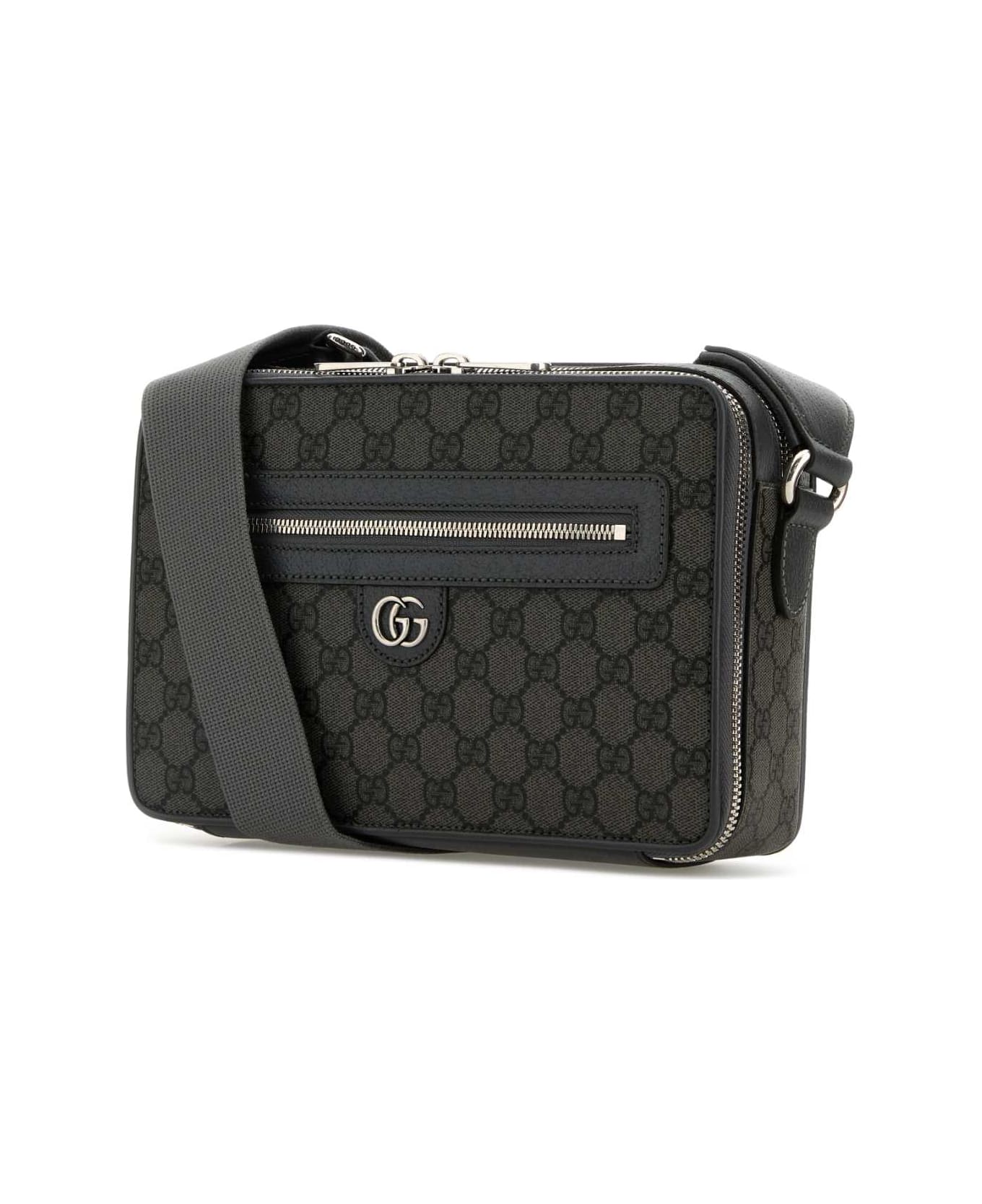 Gucci Gg Fabric Crossbody Bag - BLACKGREY