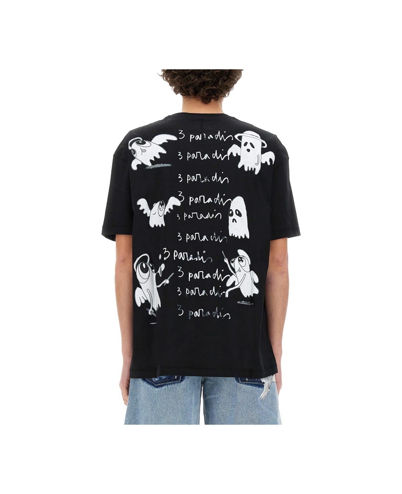 3.Paradis X Edgar Plans T-shirt - BLACK