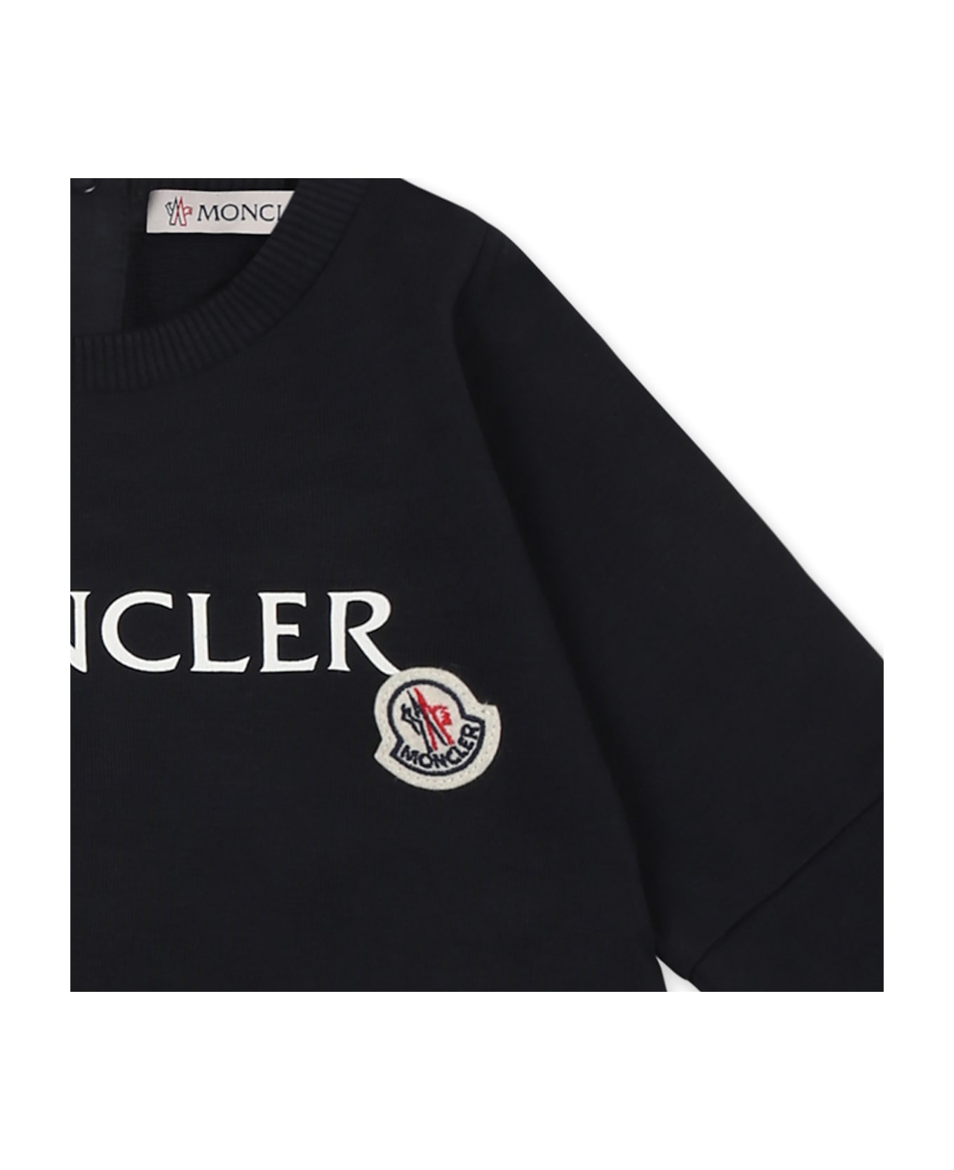 Moncler Blue Babygrow For Babykids With Logo - Blue