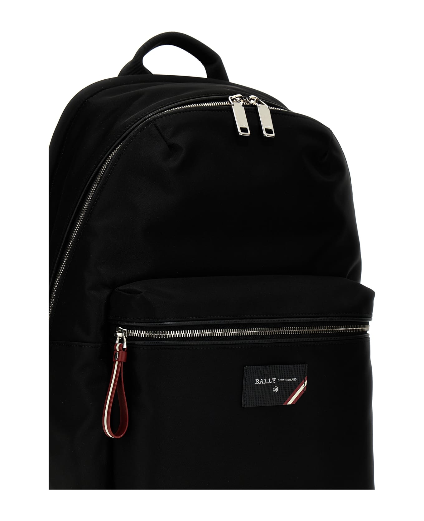 Bally Logo Nylon Backpack - Black   バックパック