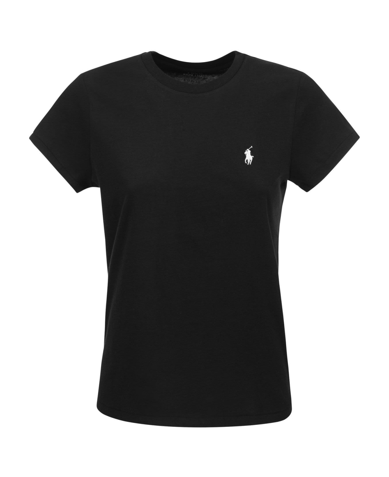 Polo Ralph Lauren Black T-shirt With Contrasting Pony - Black