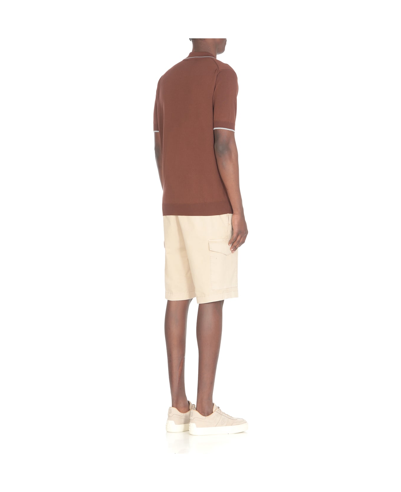 Peserico Cotton Polo Shirt - Brown