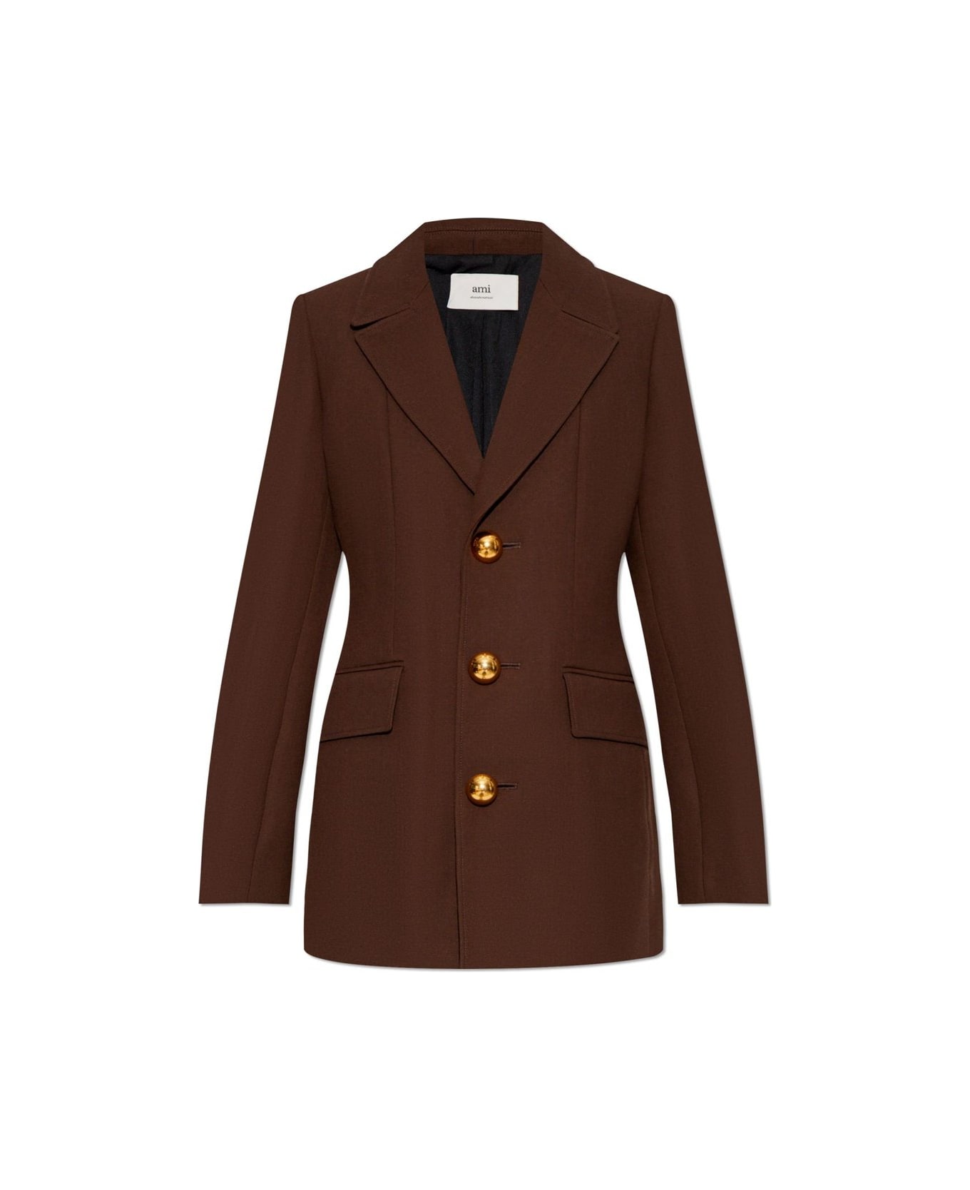 Ami Alexandre Mattiussi Single-breasted Tailored Blazer - BROWN