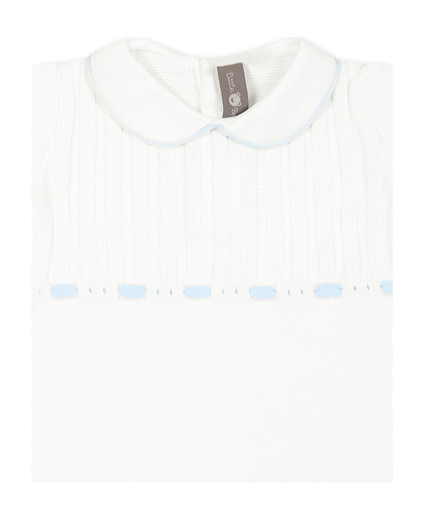 Little Bear White Romper For Baby Boy - White