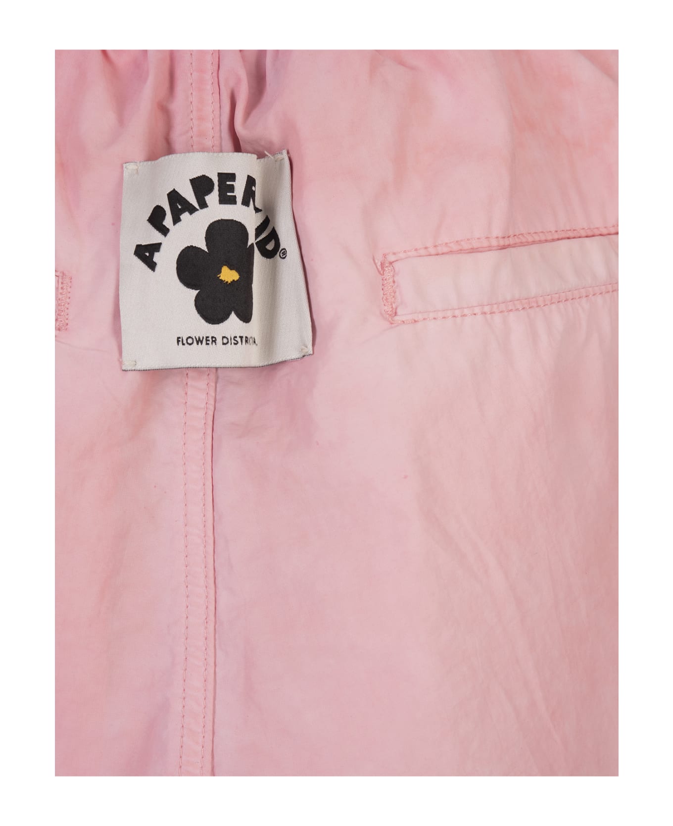 A Paper Kid Pink Cargo Trousers With Logo