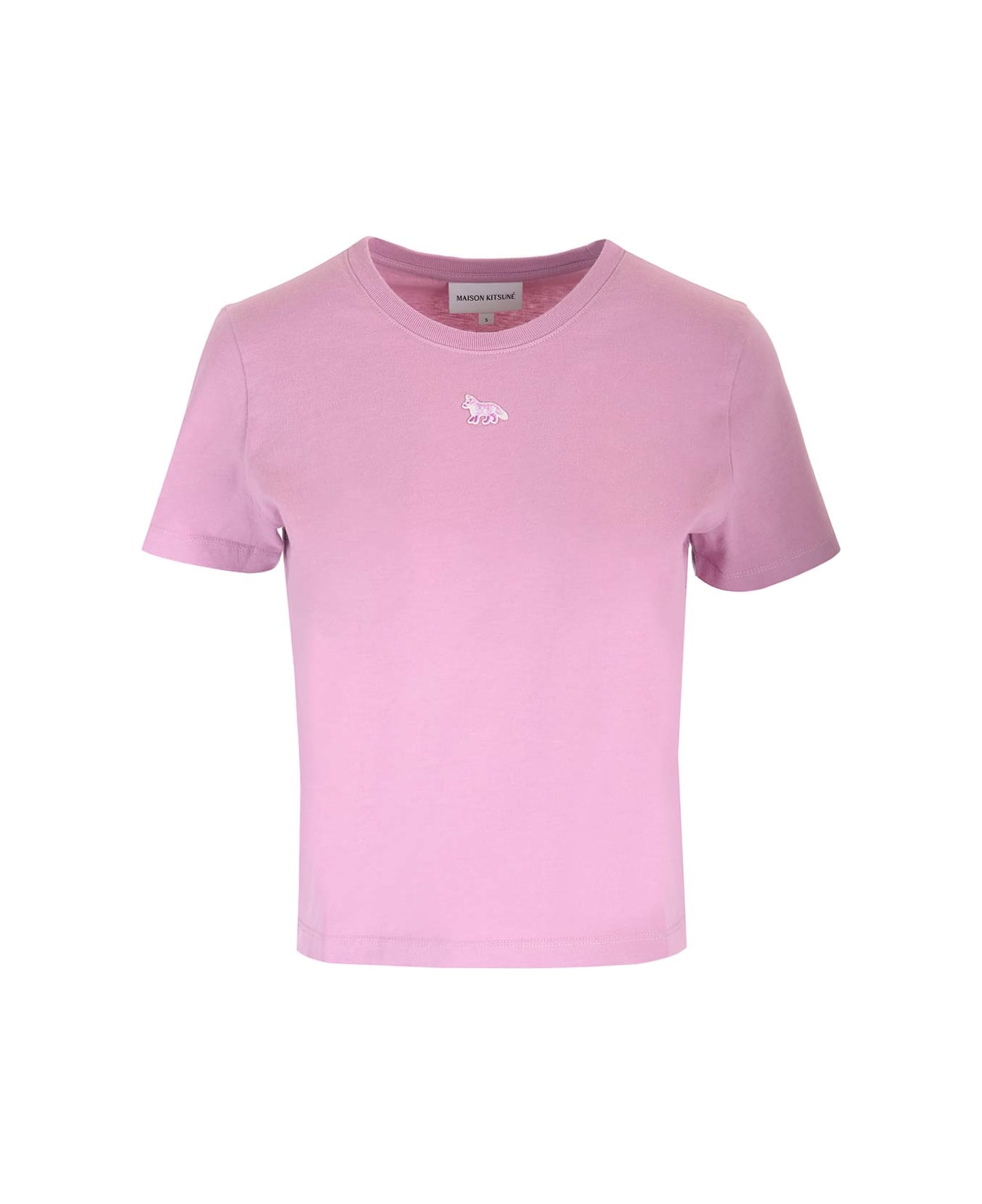 Maison Kitsuné Baby T-shirt With Fox Baby Patch - Pink