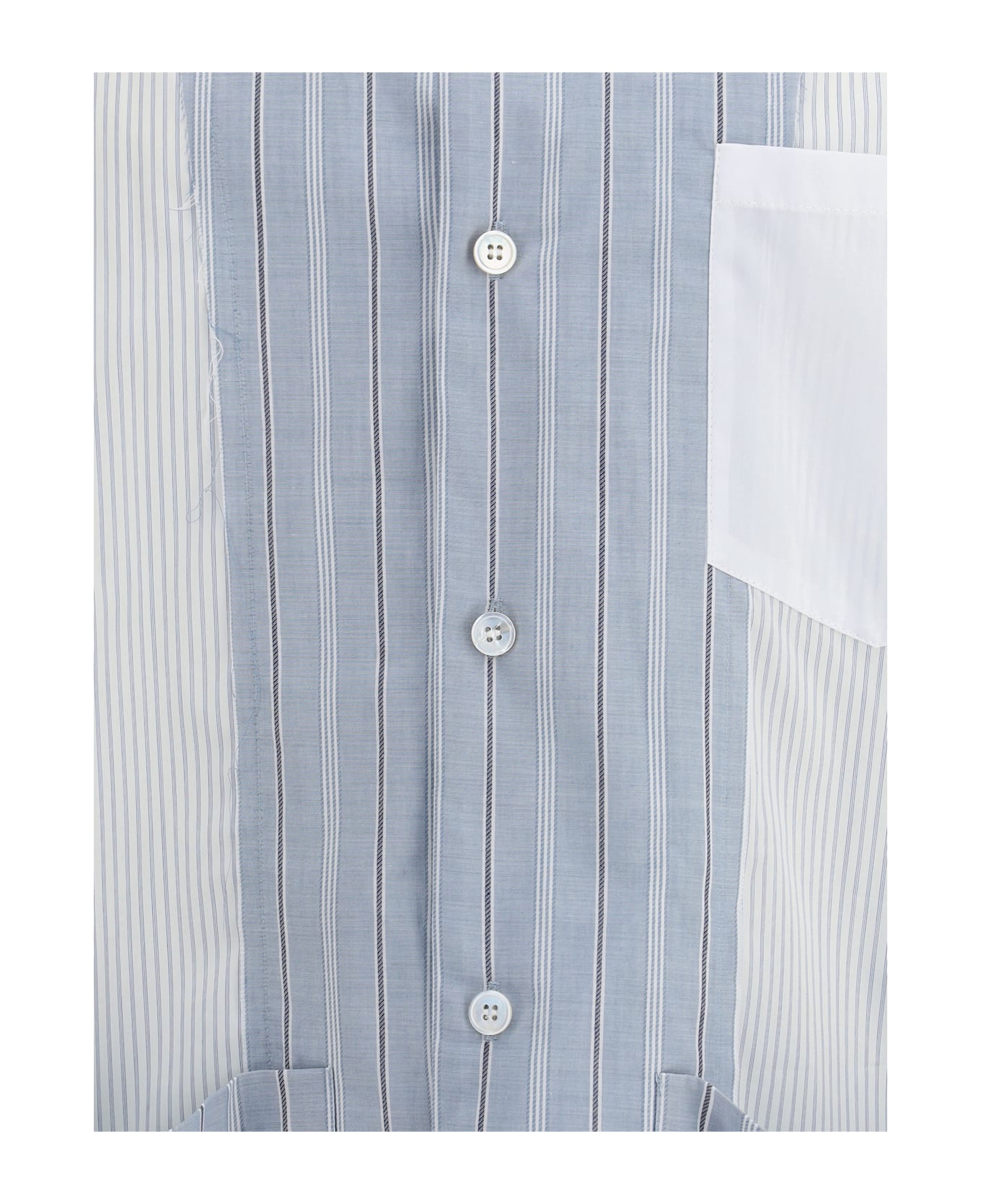 Maison Margiela Striped Patchwork Shirt