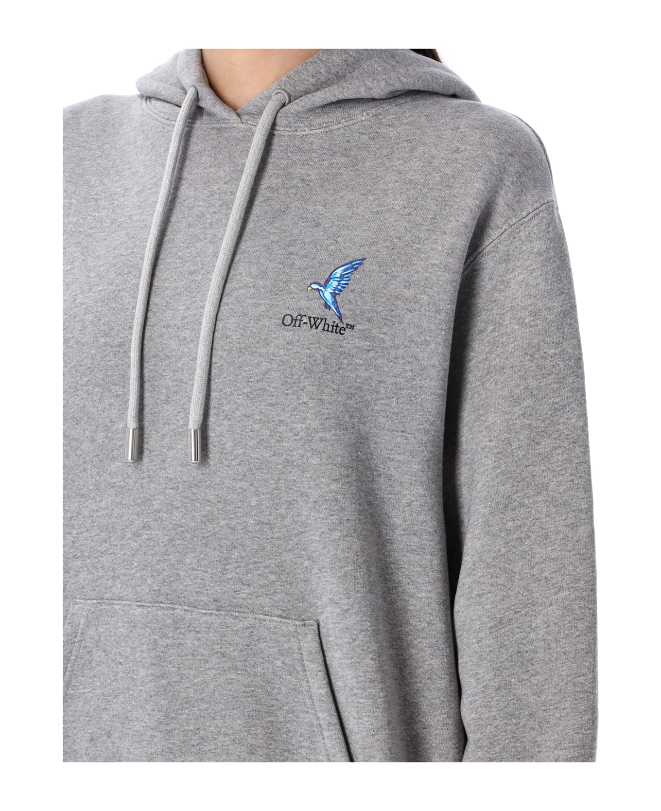 Off-White Fresco Arrow Hoodie - GREY MELANCE