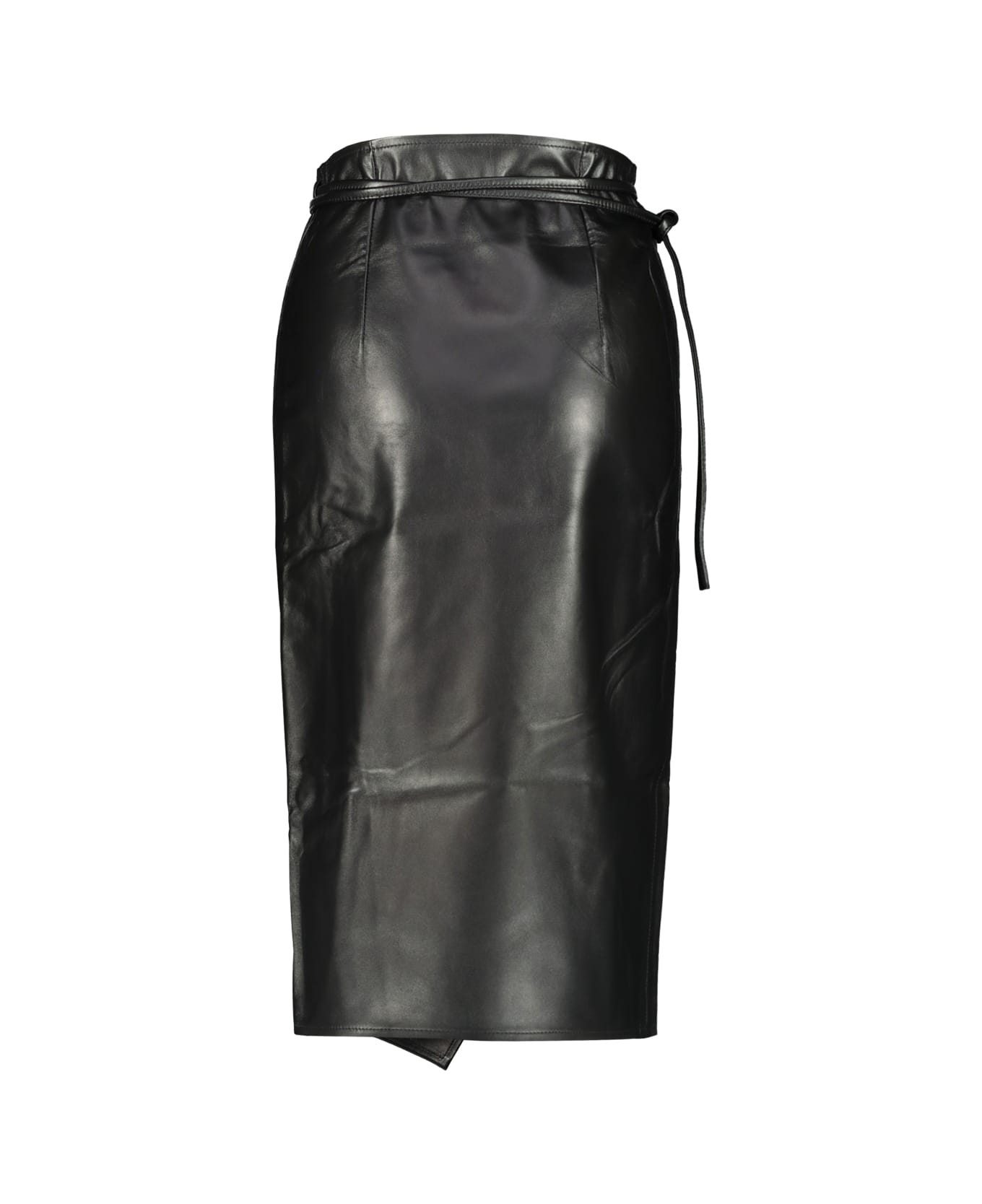 VETEMENTS Leather Wrap Skirt - Black スカート
